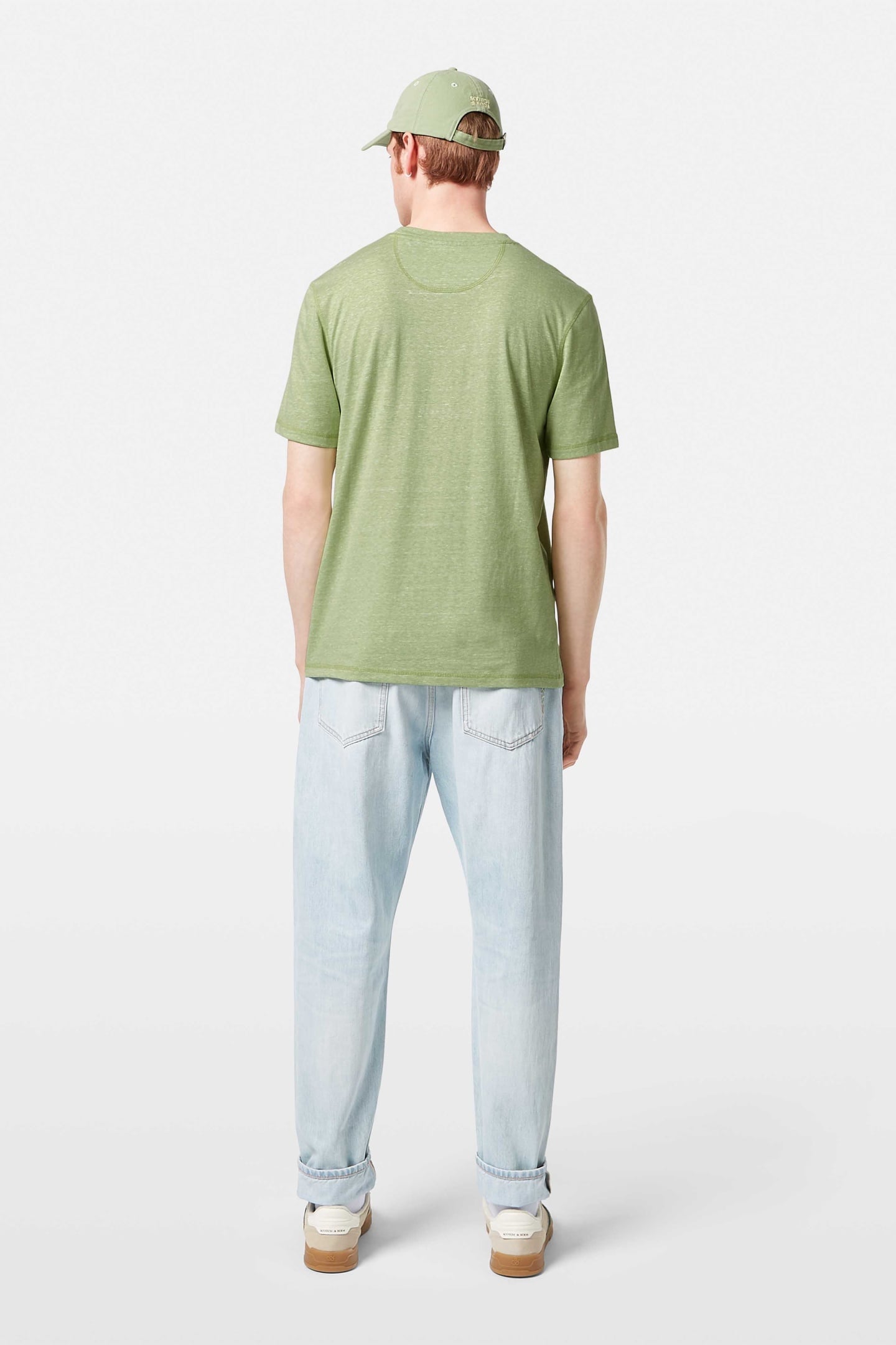 REGULAR FIT MELANGE T-SHIRT PISTACHIO MELANGE 3
