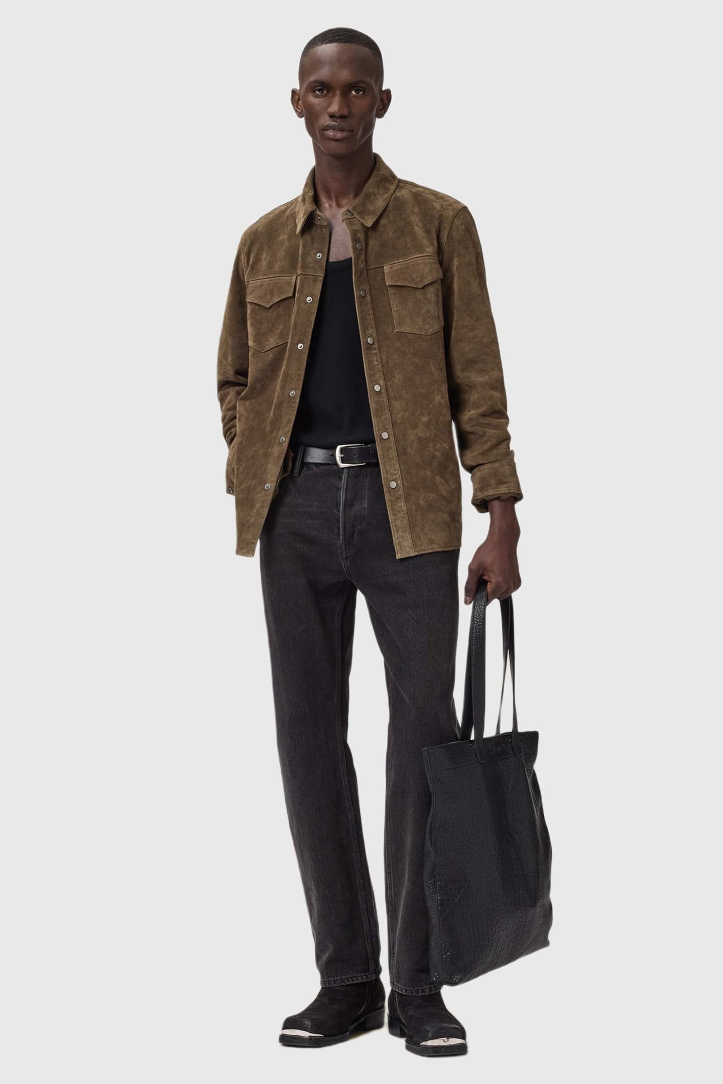 SULLY SUEDE SHIRT BAKER BROWN 1