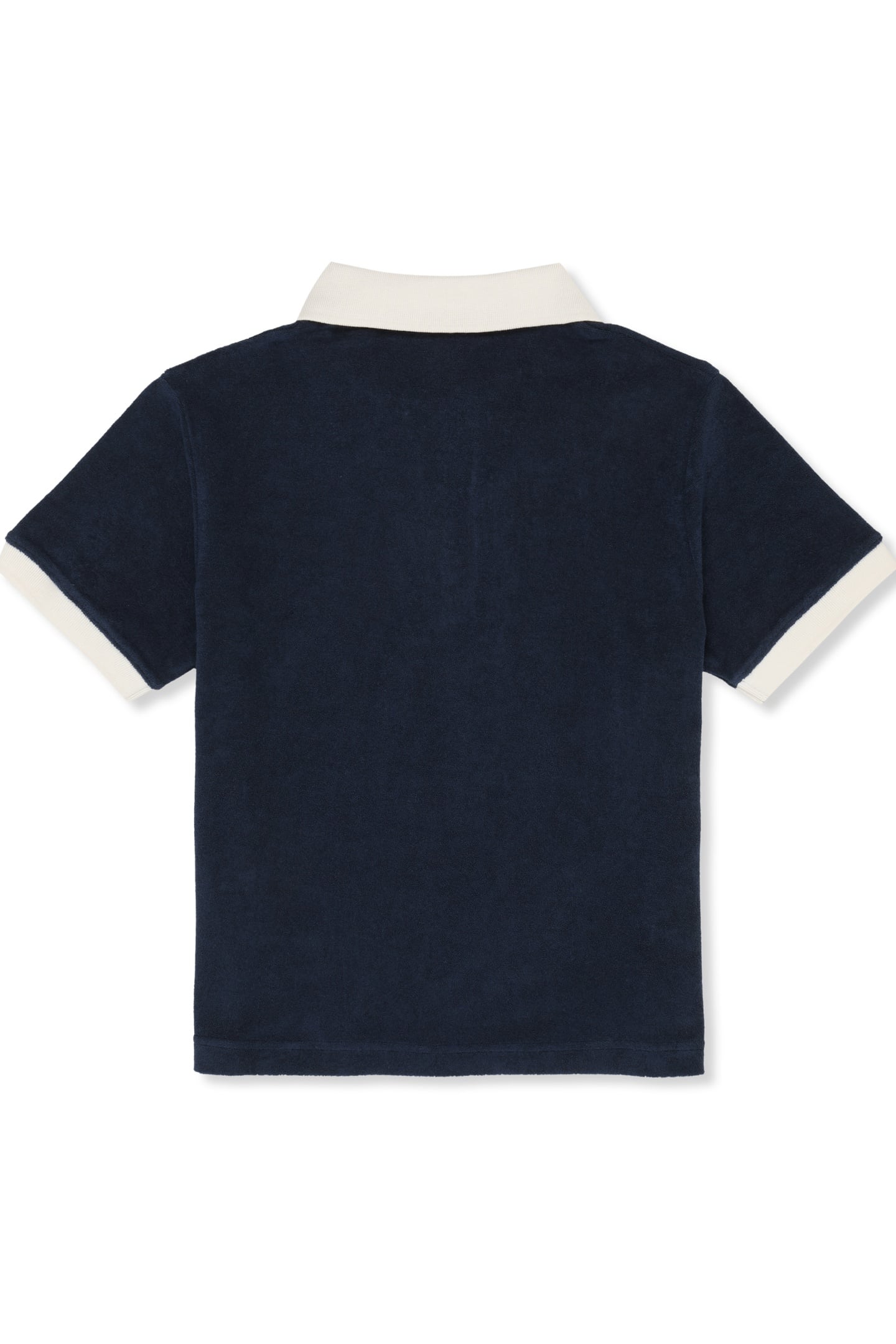 BELFORT RELAXED JOHNNY COLLAR TOWELLING TOP BLACK IRIS-EGRET 5