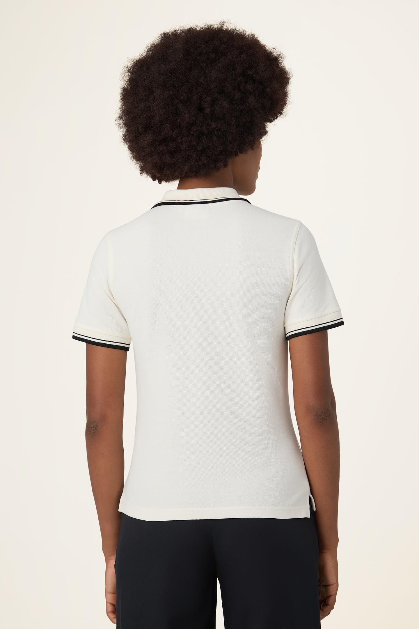 BIELLA SLIM TIPPED POLO SHIRT EGRET 3