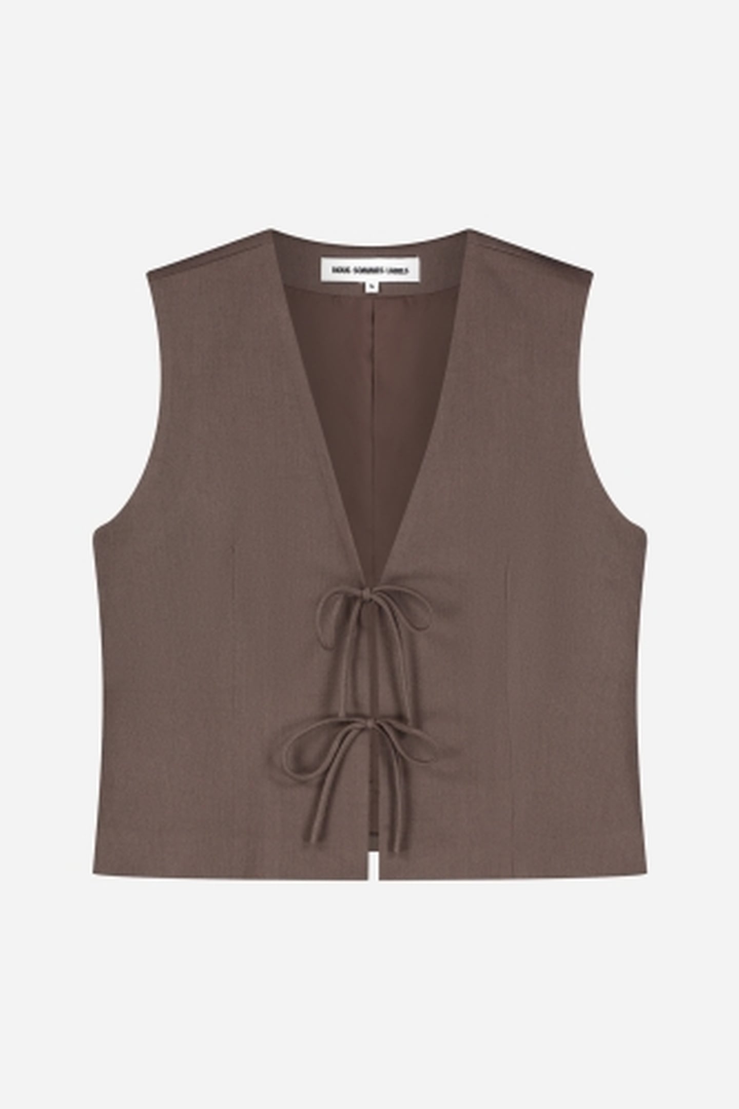 NOUS SOMMES LABELS – GINNY TIE GILET BROWN 4