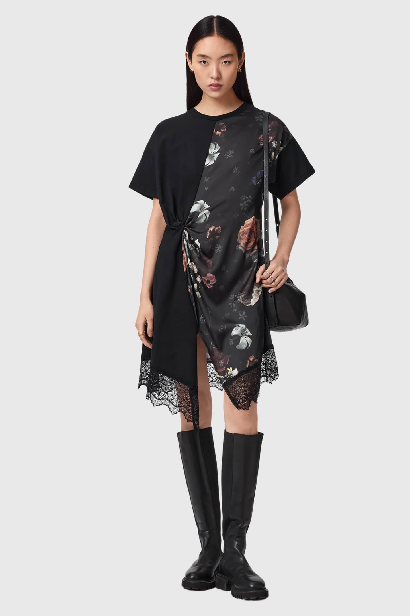 LANA LACE DRESS HAZE BLACK 1