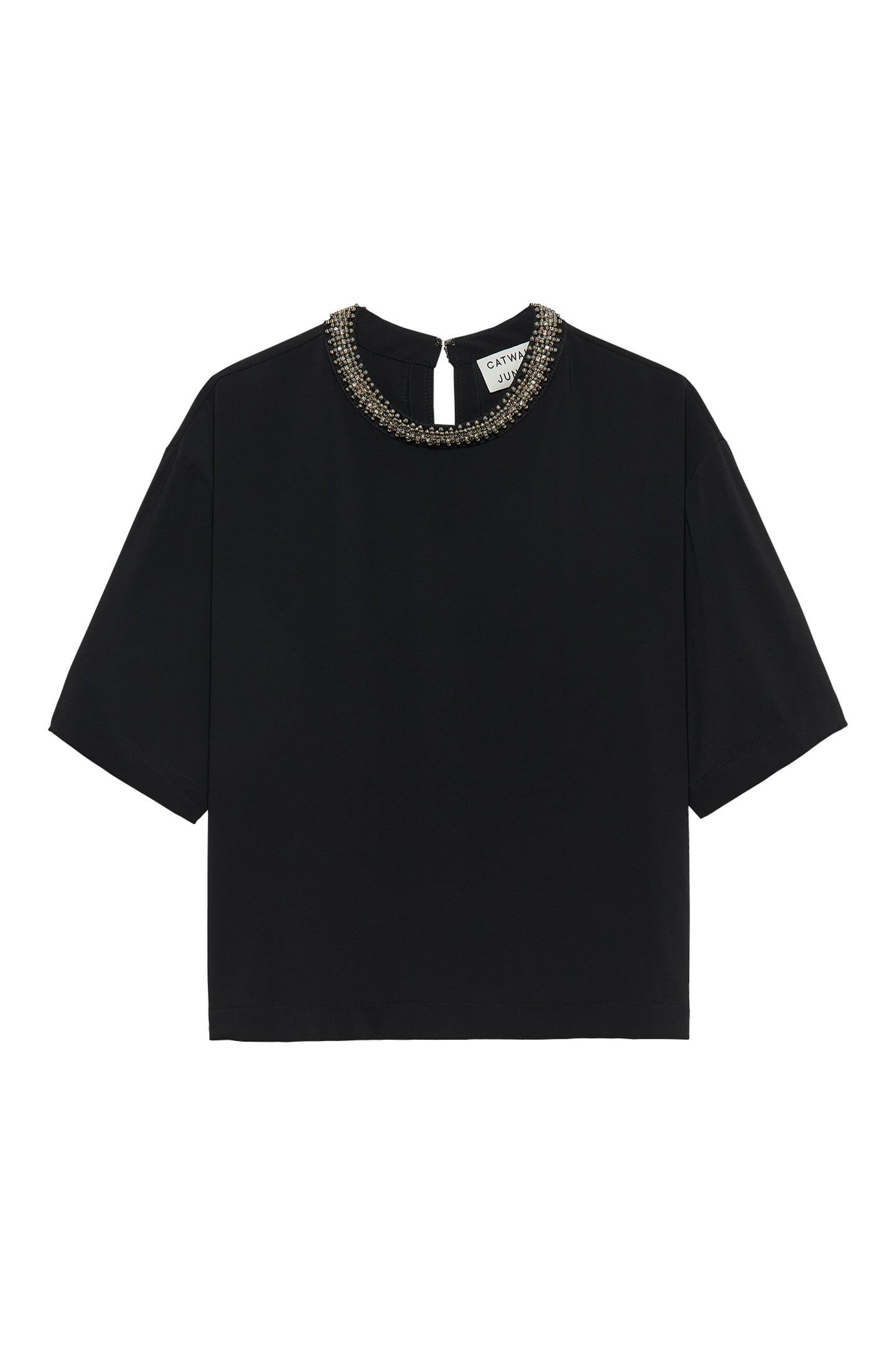 TOP WITH STRASS DETAIL BLACK 4