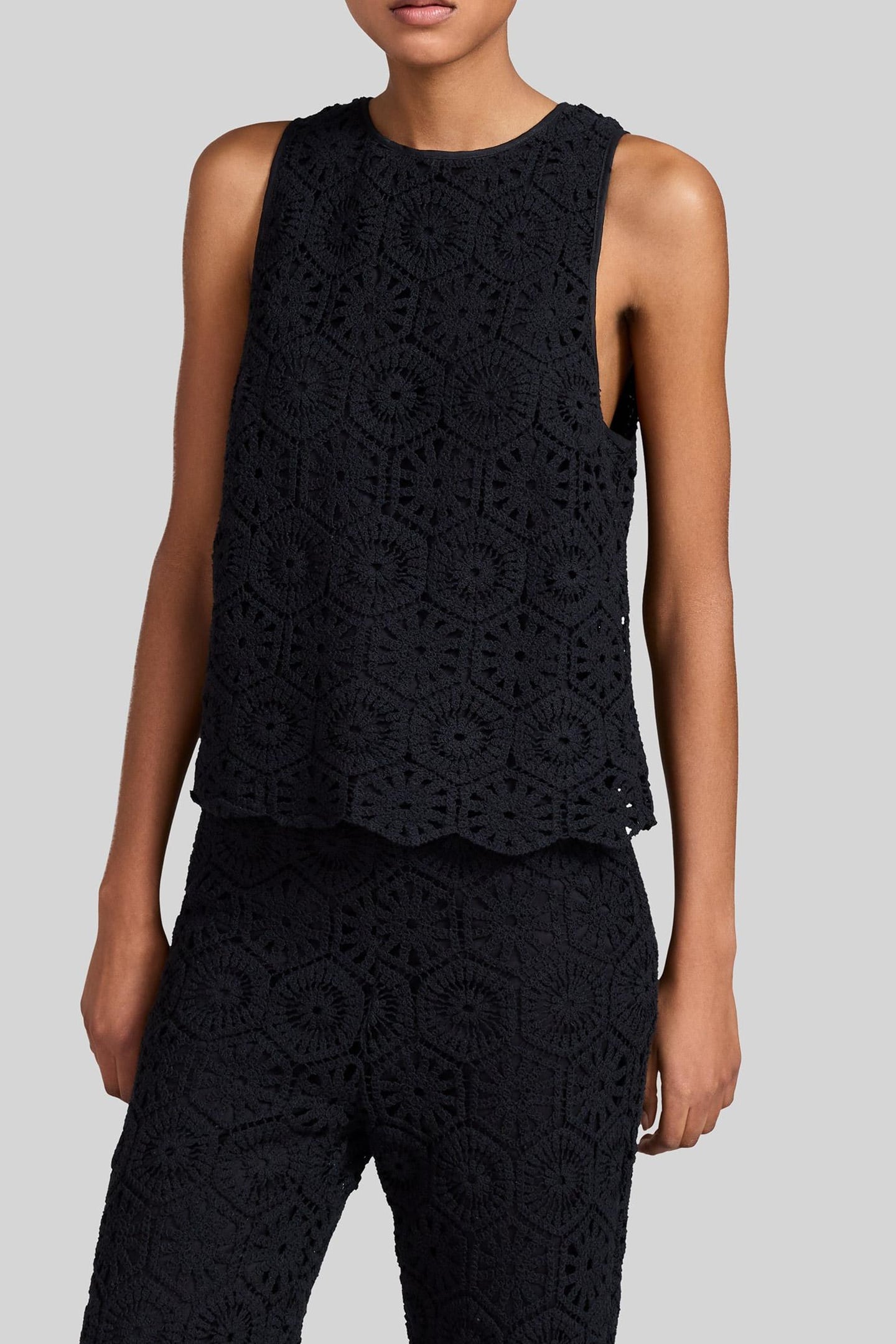 BLACK CROCHET TOP 1