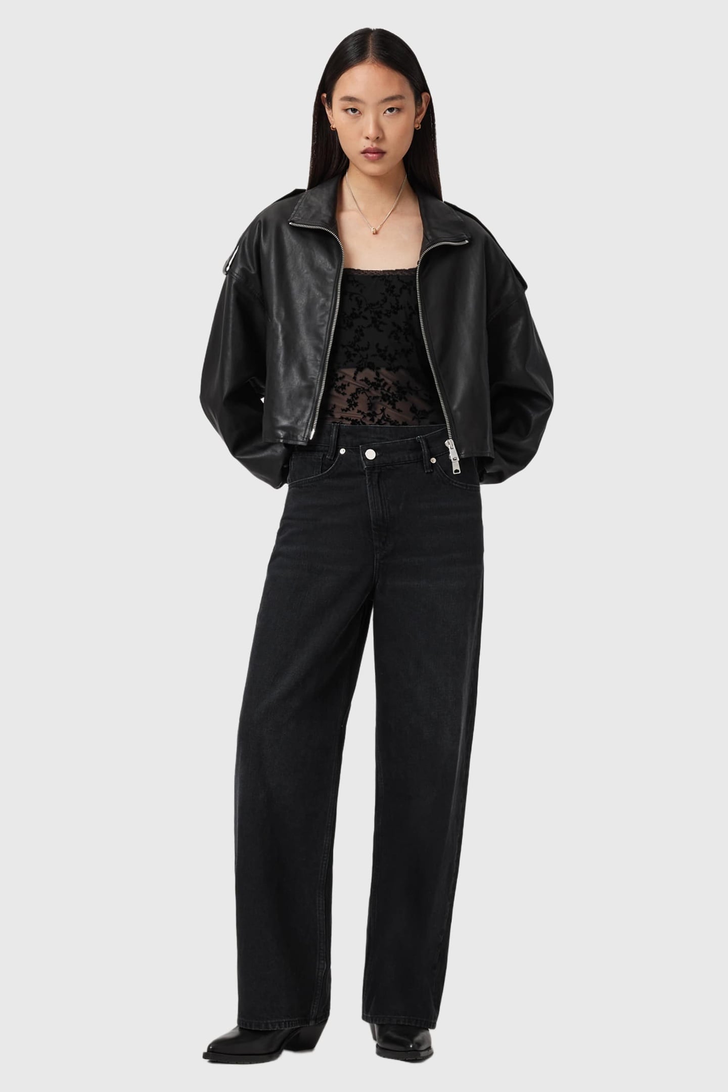 CHARLI FLOCKED BODY BLACK 2