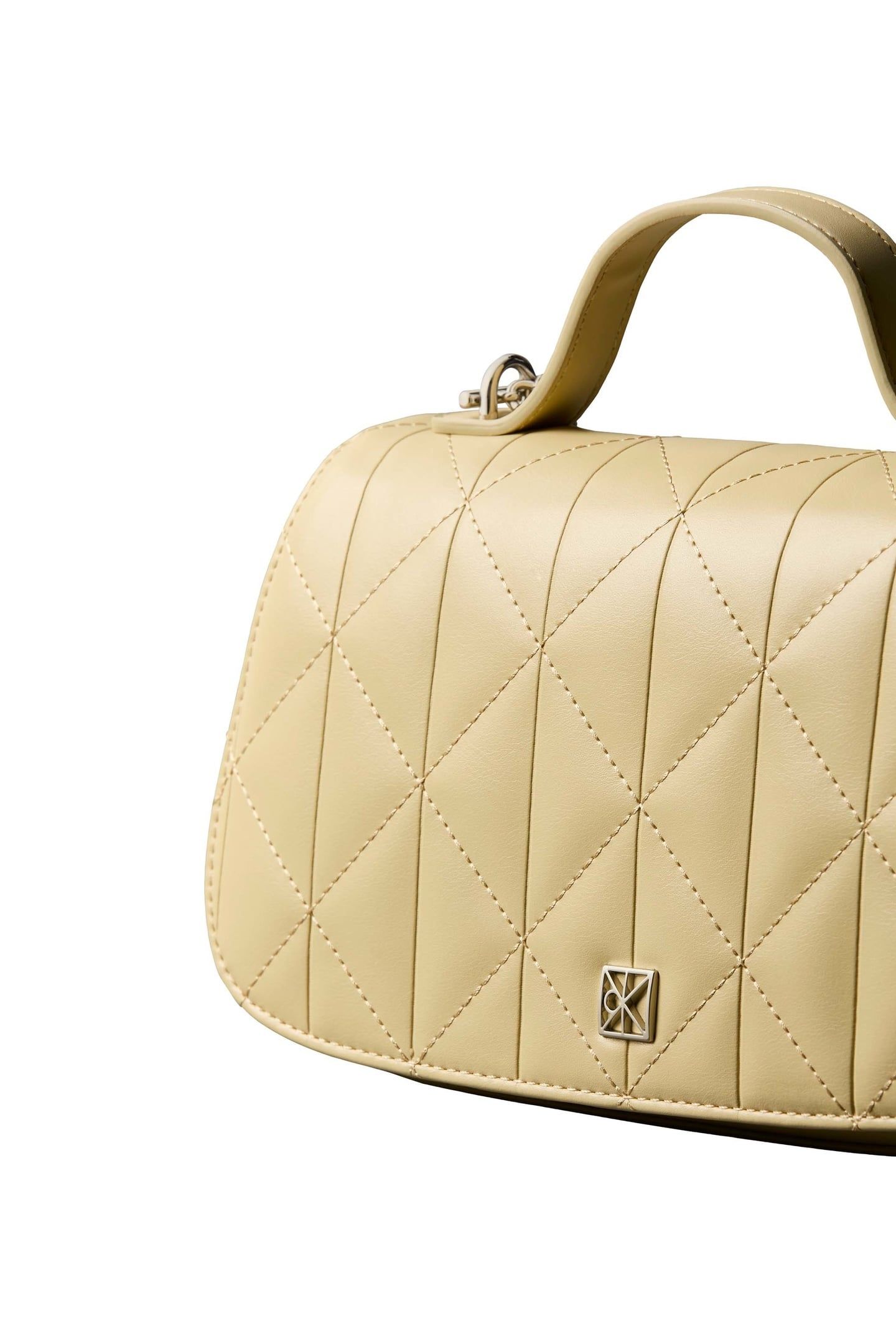 QUILTED TOP HANDLE BAG PARSNIP 4