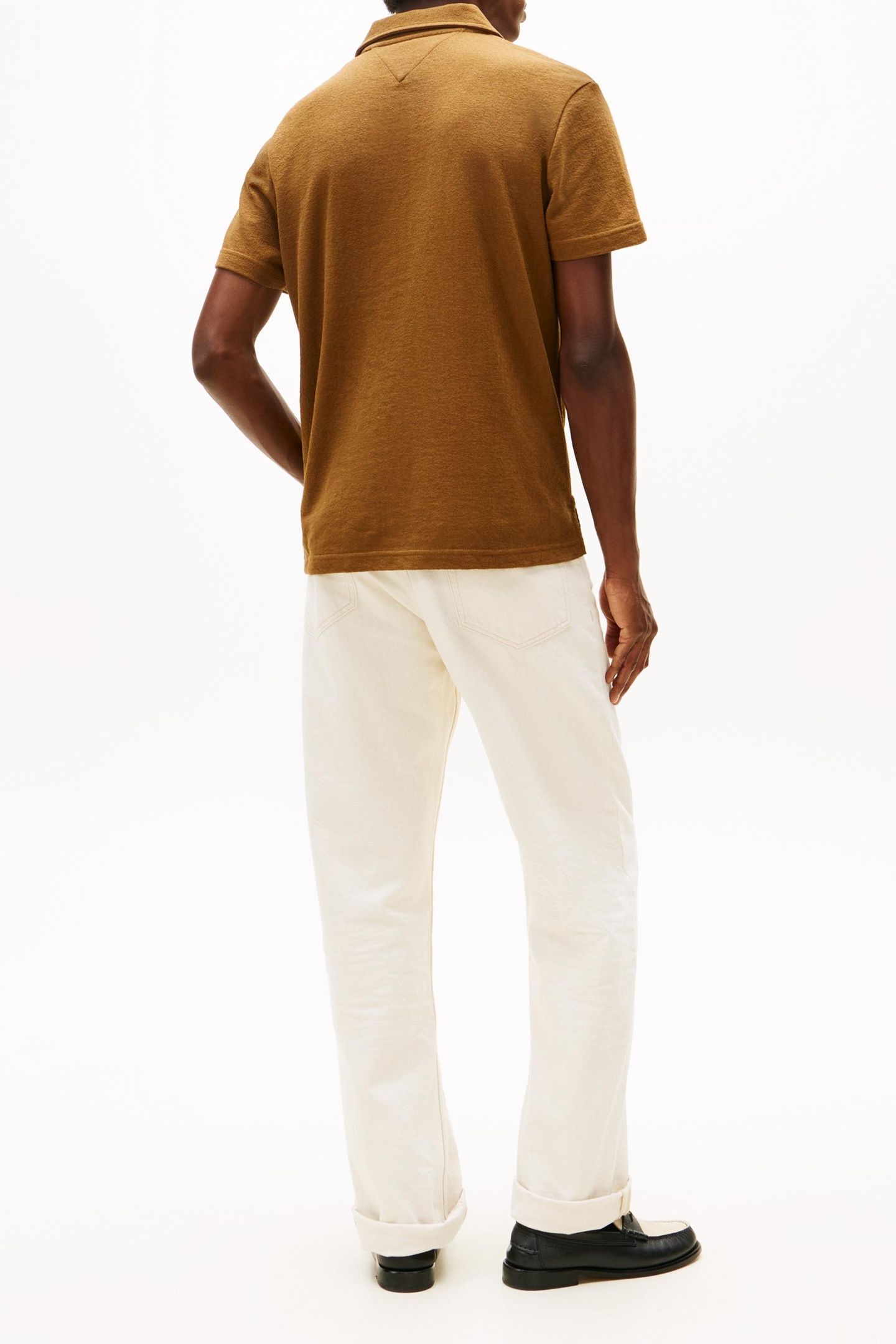 REVERSE TERRY EMBROIDERED POLO HIGHLAND KHAKI 3