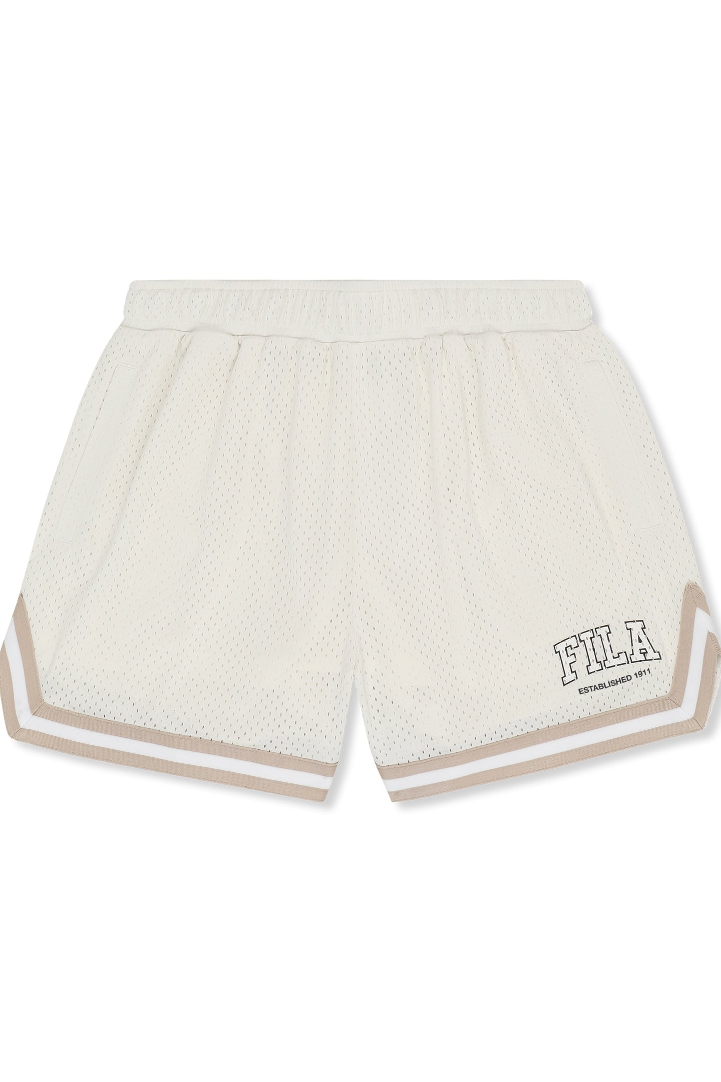 VILLANOVA RELAXED MESH SHORTS EGRET 5