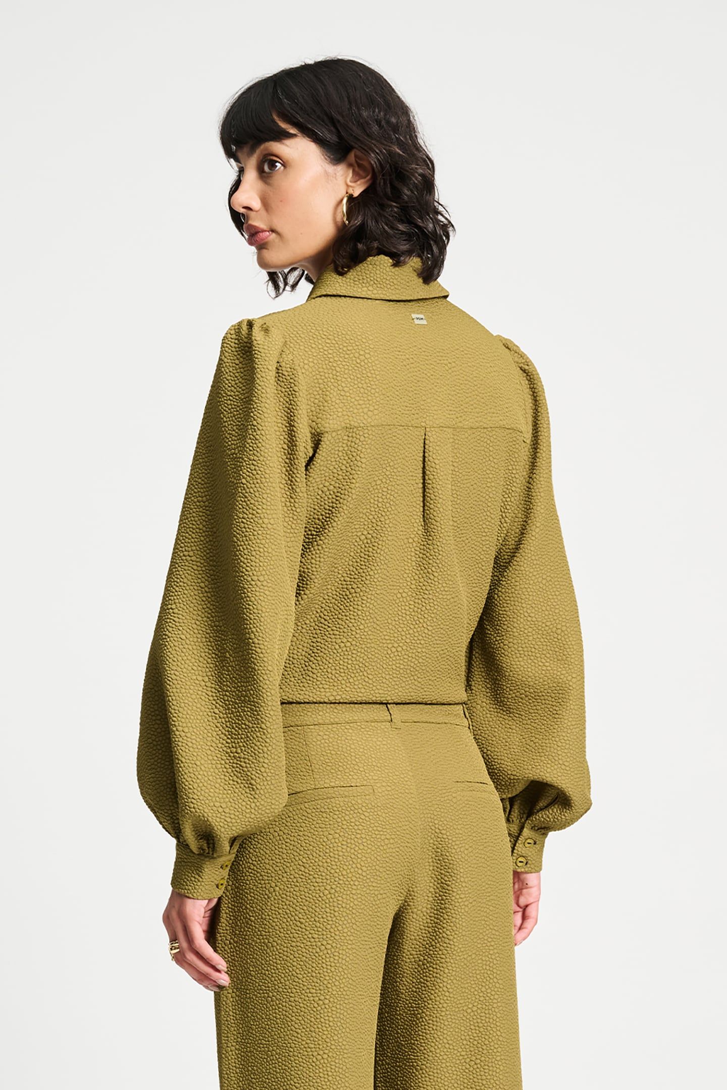 BLOUSE - BUBBLE FRESH OLIVE BROWN 3