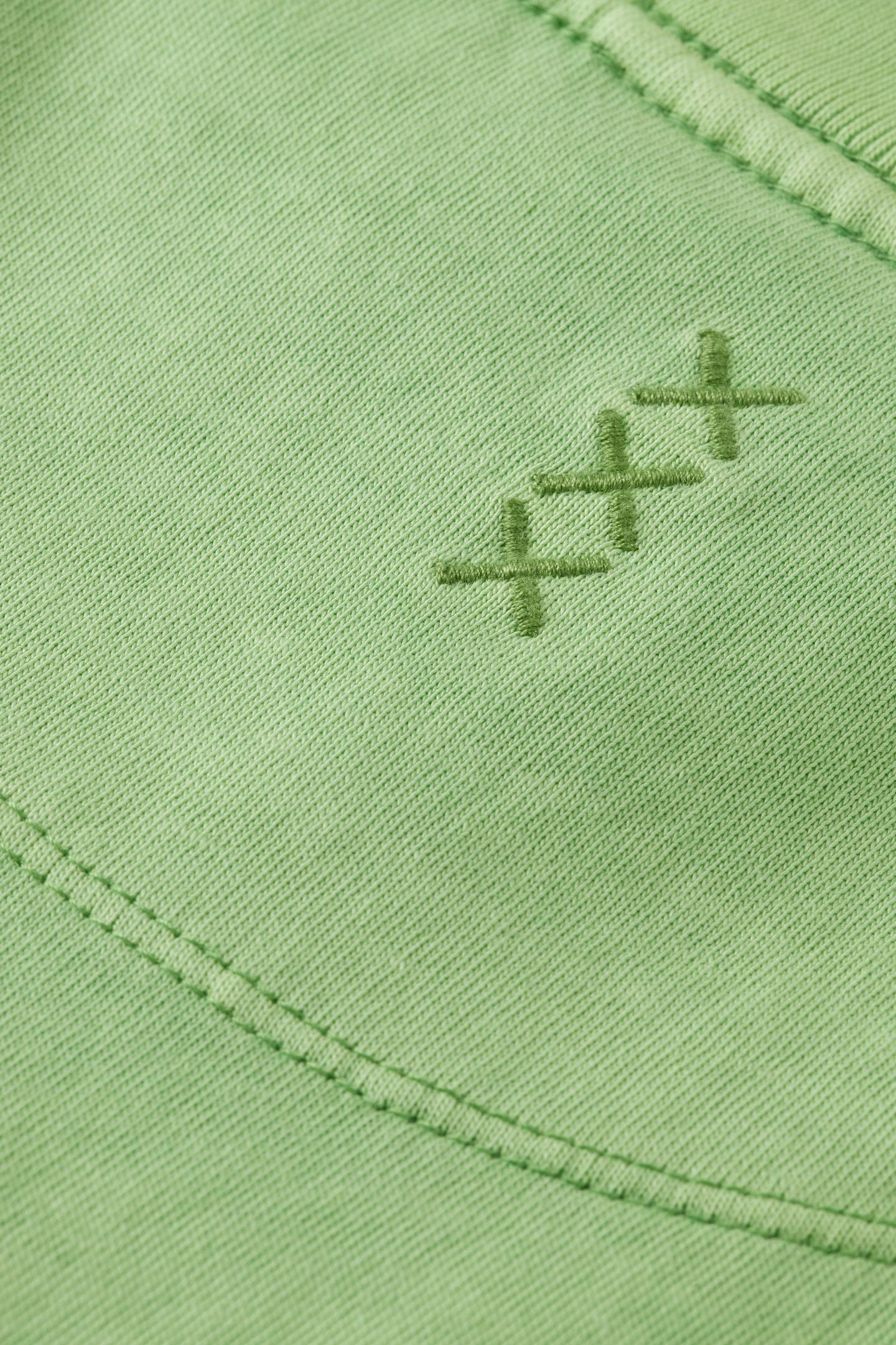 RELAXED-FIT 3 CROSSES GARMENT-DYED T-SHIRT PISTACHIO 6