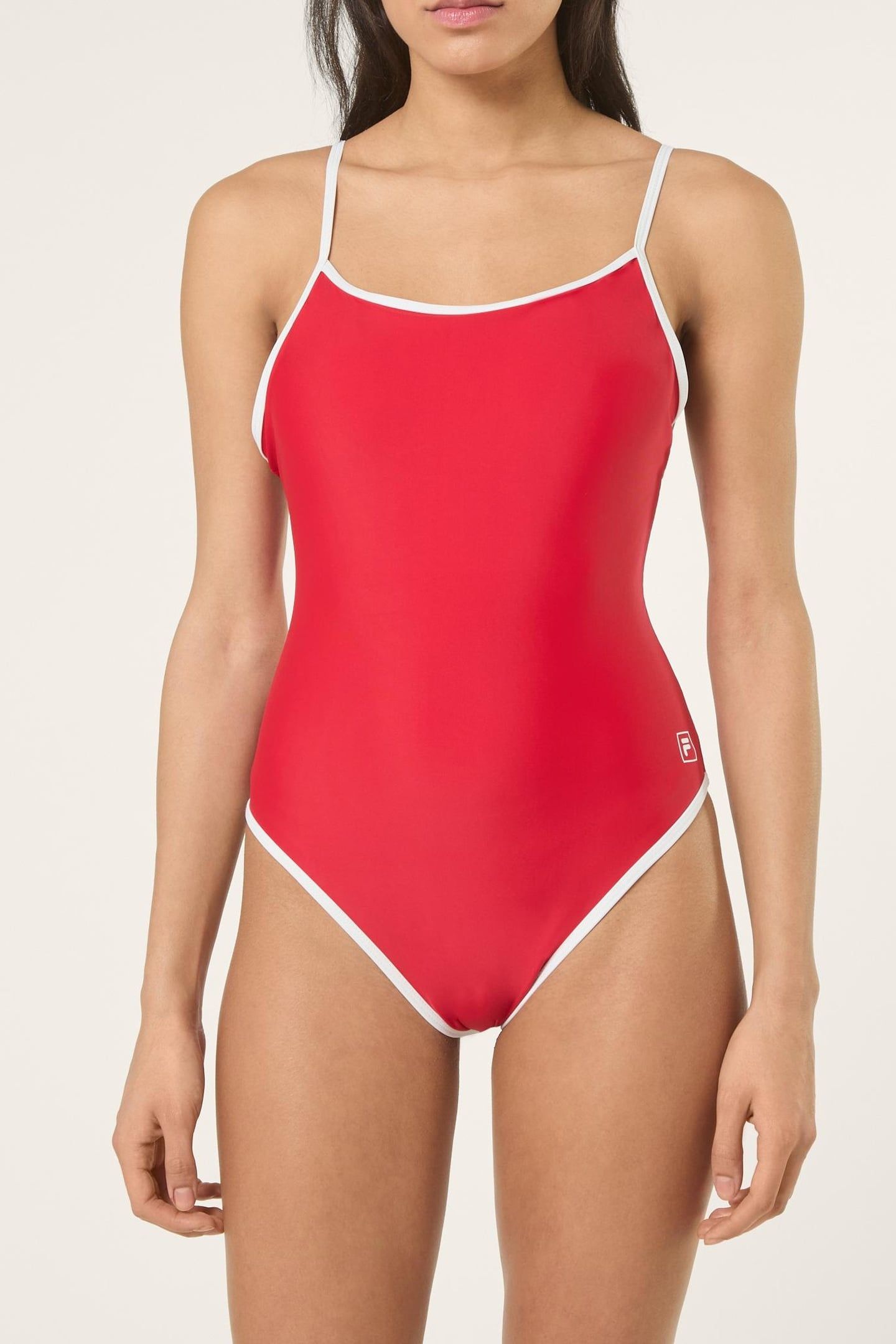 CINQUALE CONTRAST BINDING SWIMSUIT TRUE RED 1