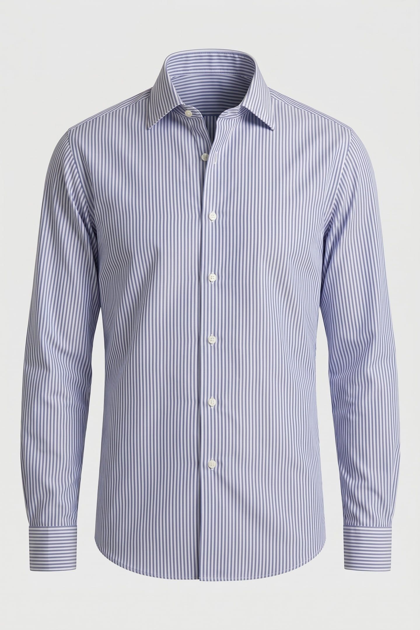NON-IRON SLIM FIT SHIRT WITH AINSLEY COLLAR NAVY 5