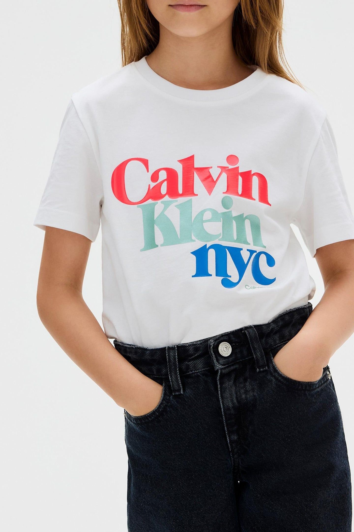 GIRLS PEARL SIGNATURE NYC T-SHIRT BRIGHT WHITE 1
