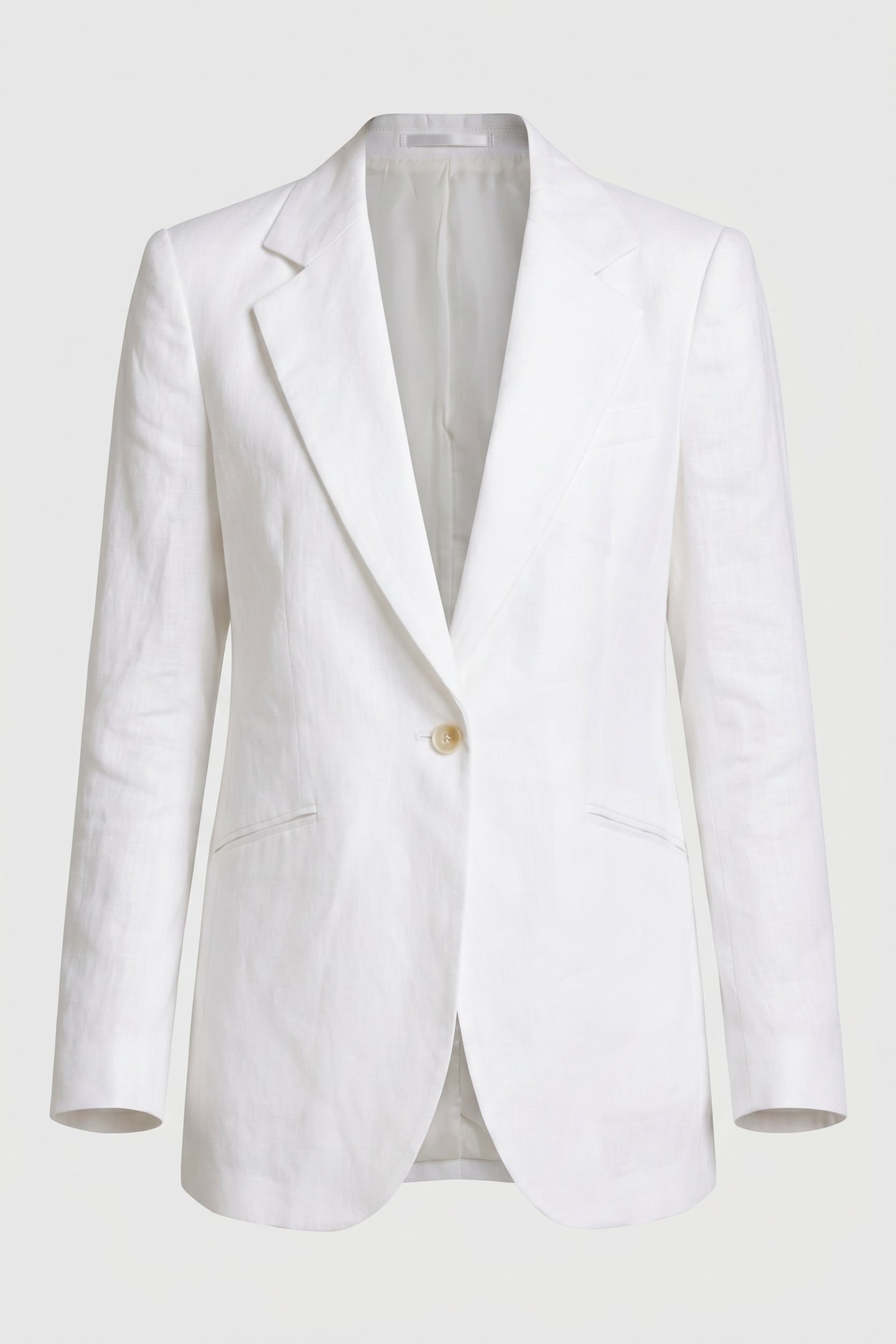 IRISH LINEN SINGLE-BREASTED BLAZER WHITE 4