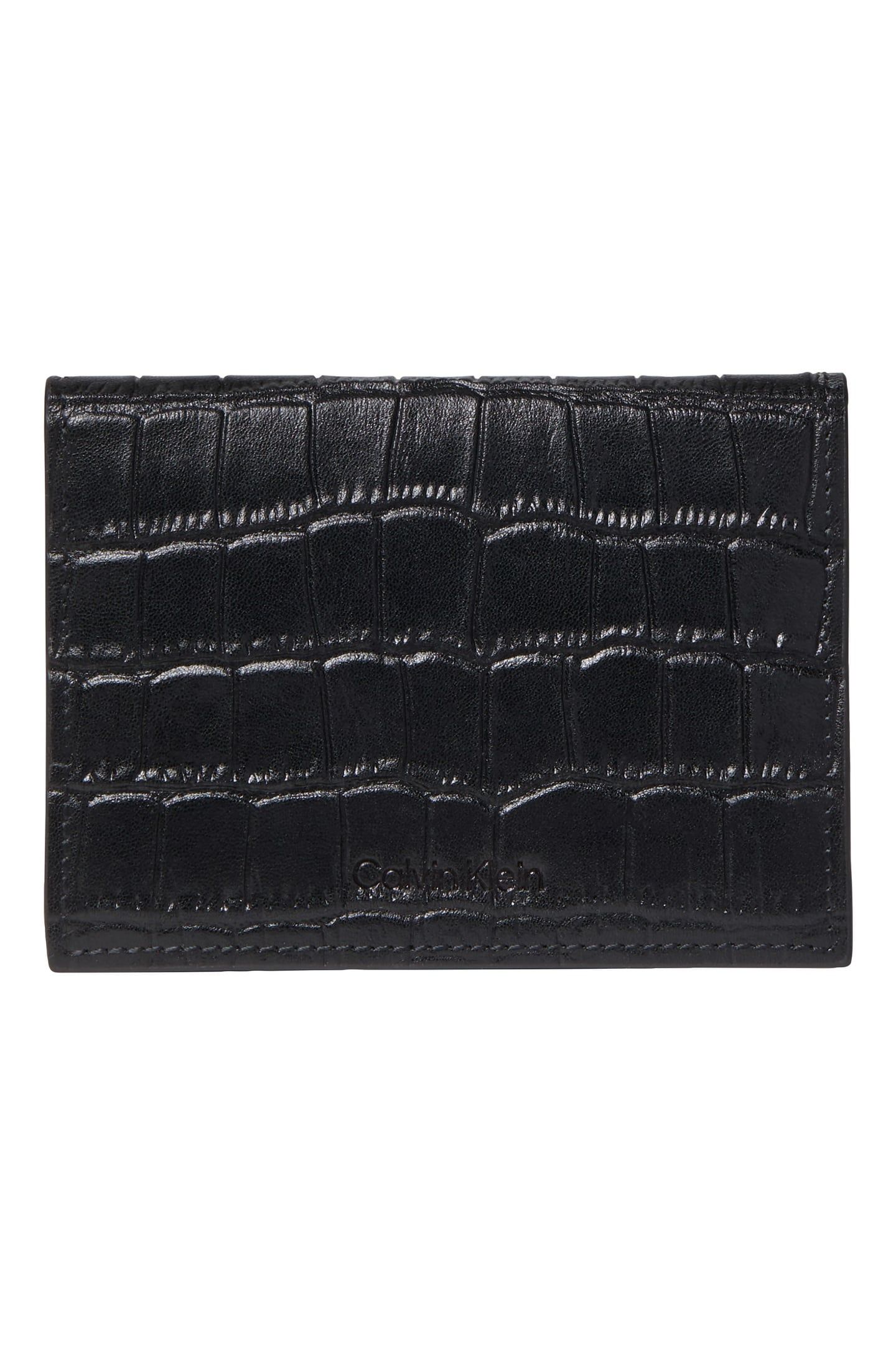 CROC EMBOSSED CARDHOLDER BLACK 1
