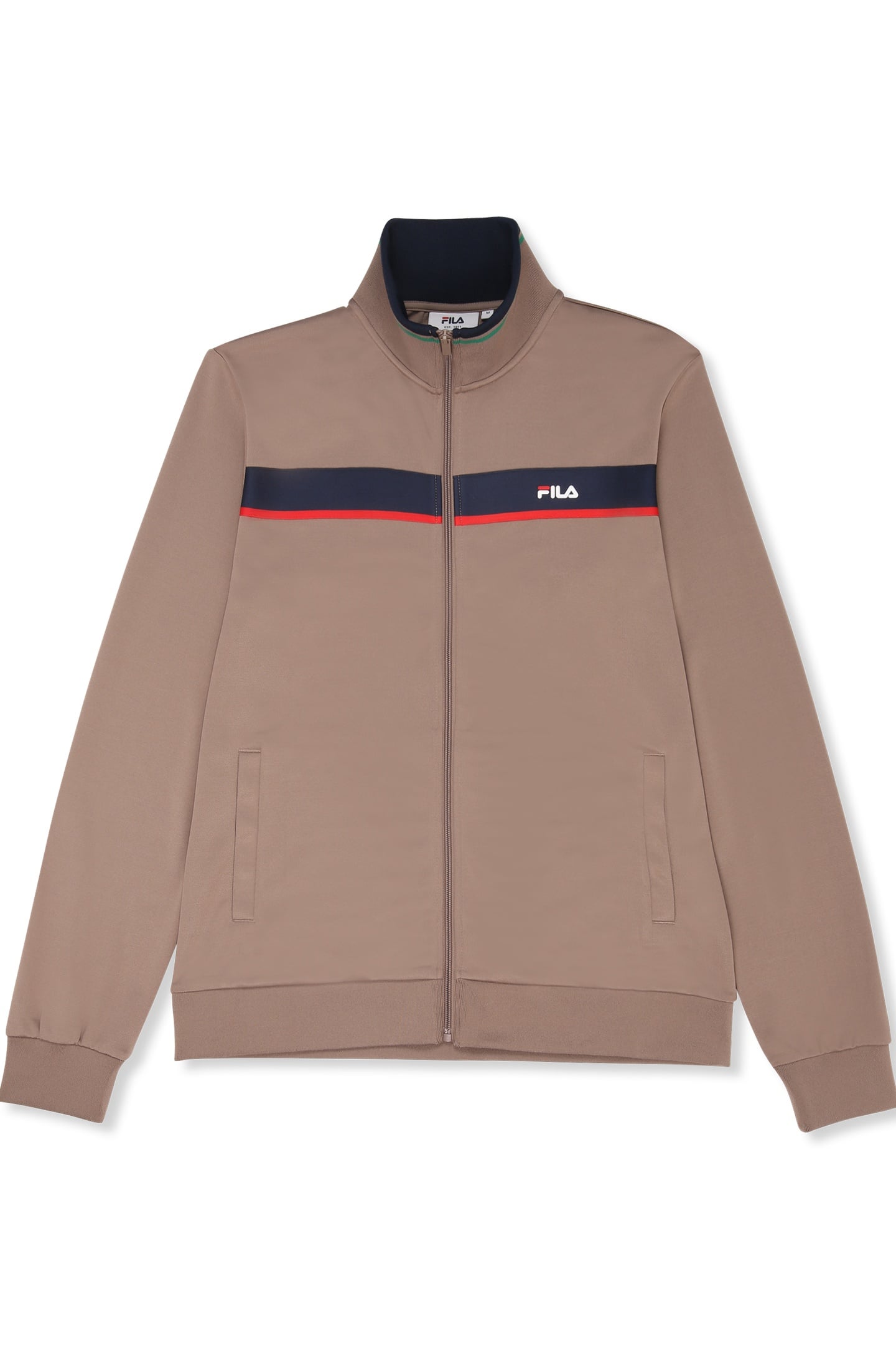 SAGANO REGULAR TAPED TRACK JACKET TAUPE GRAY 4