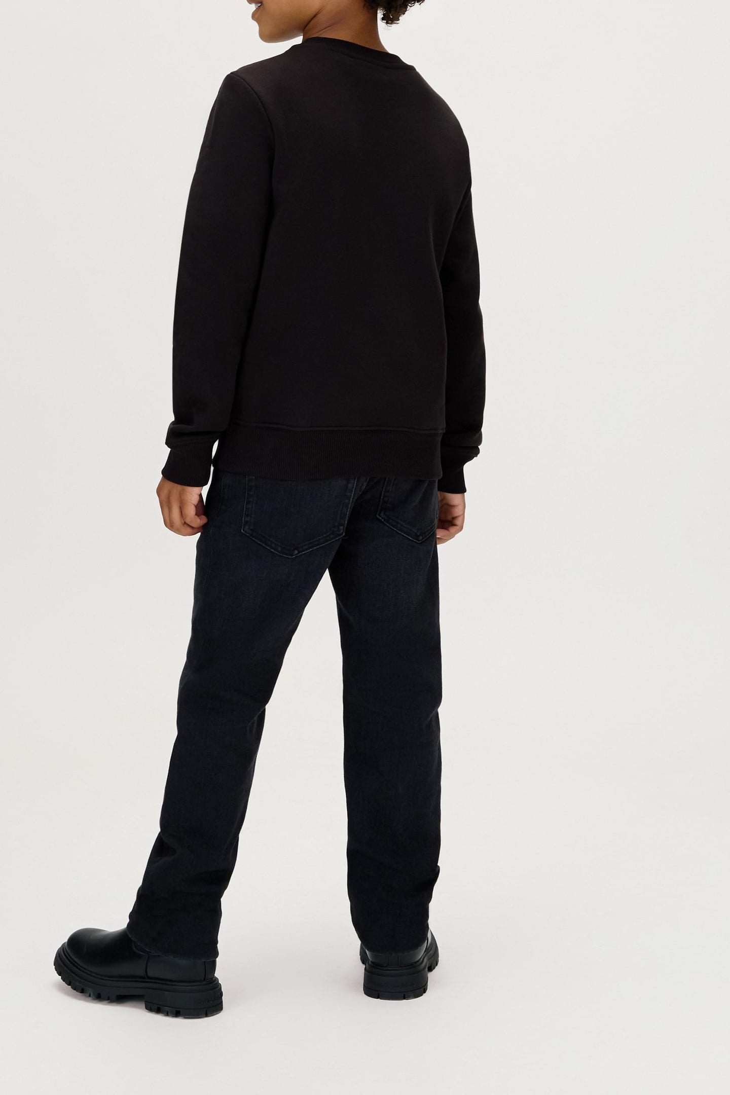 UNISEX MONOGRAM TERRY CREWNECK CK BLACK 4