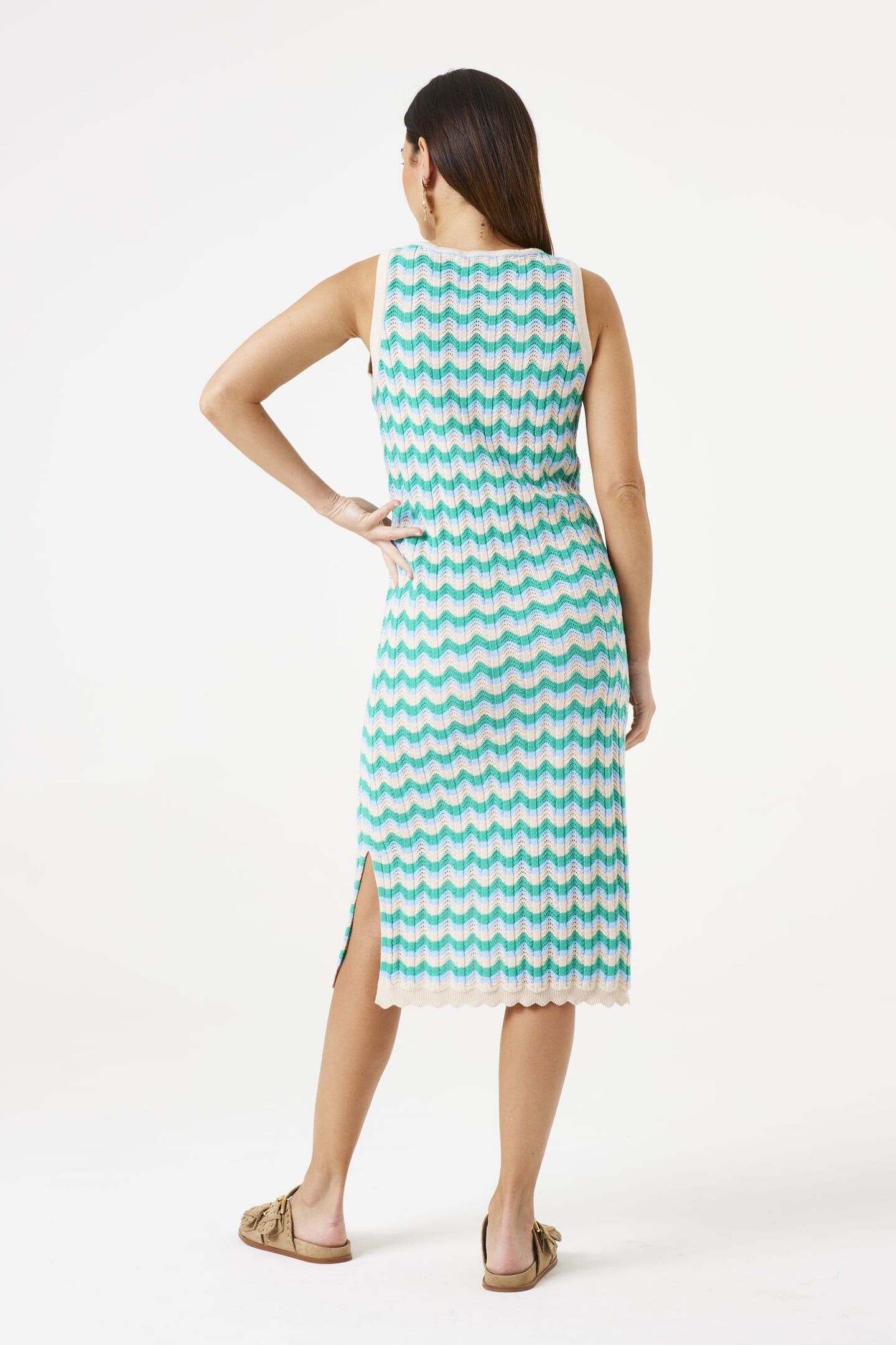LADIES DRESS VIVID GREEN 3