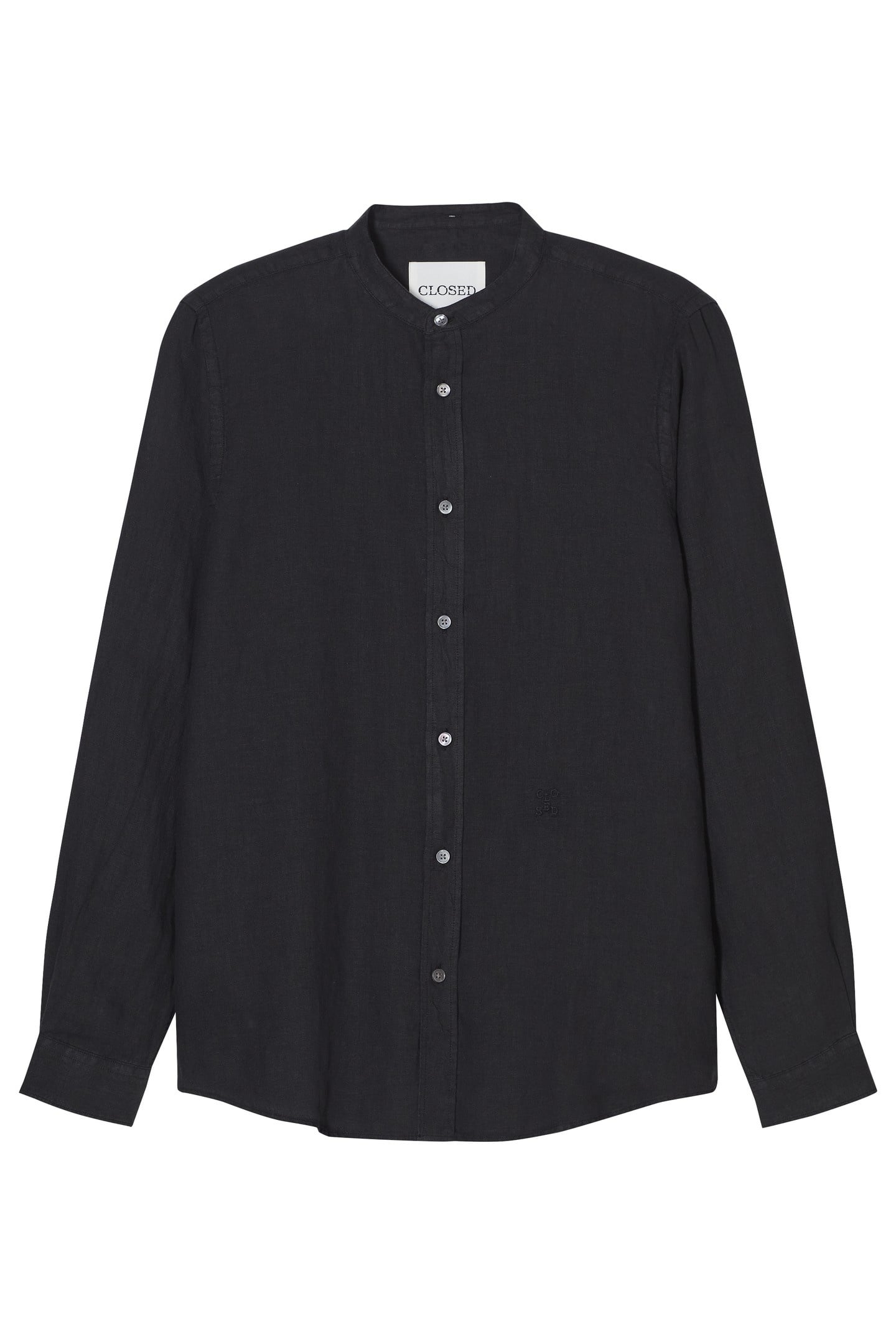 COLLARLESS SHIRT BLACK 8