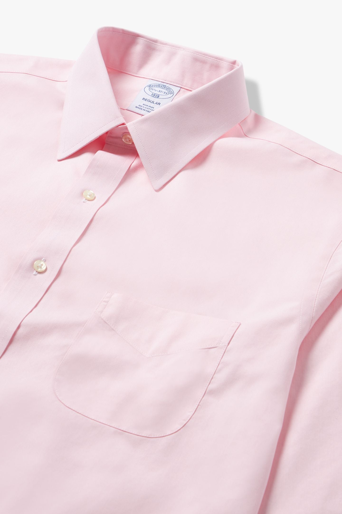 NON-IRON REGULAR SOLID SHIRT MEDIUM PINK 3