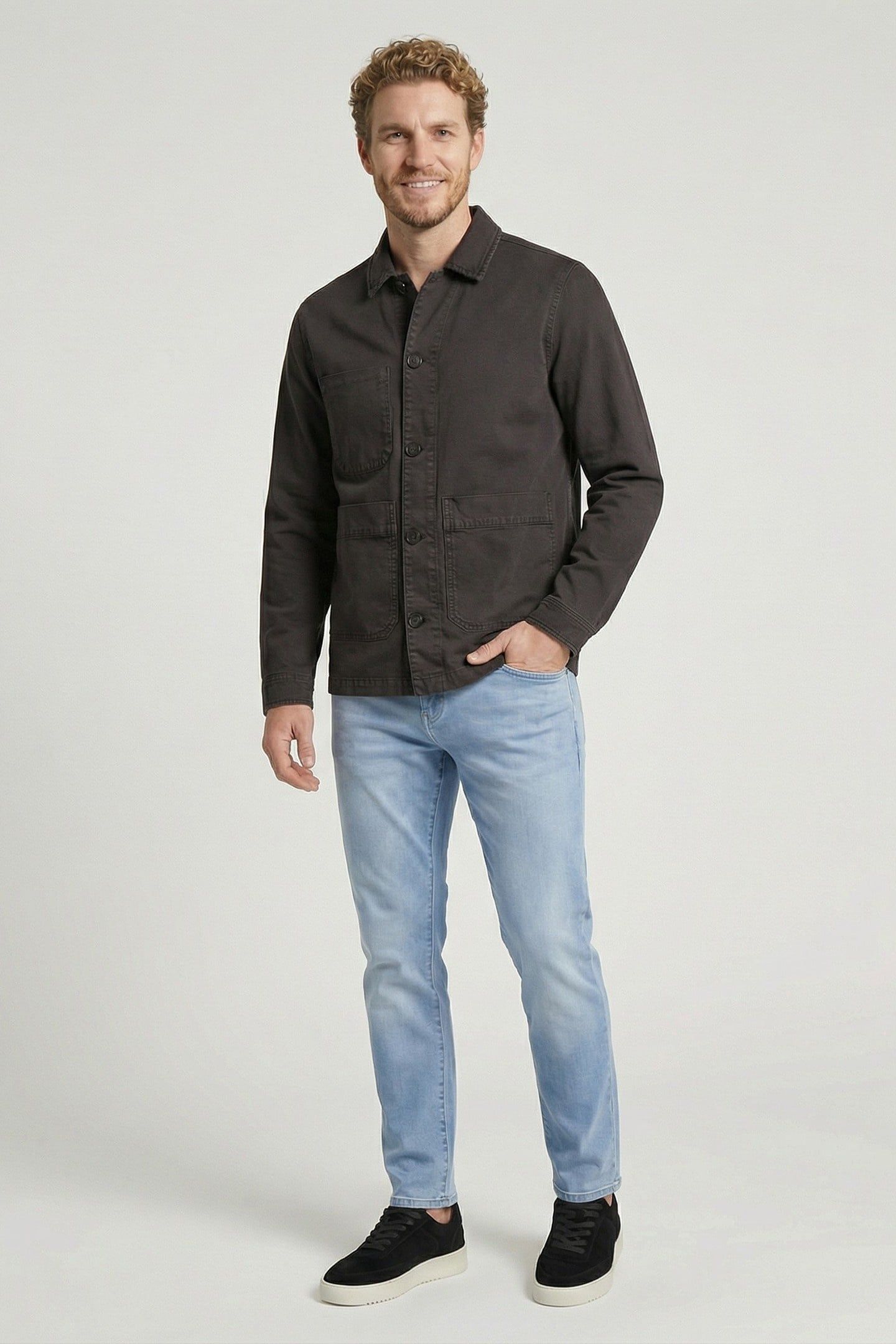 TOBIAS LS JACKET SHIRT BLACK 1