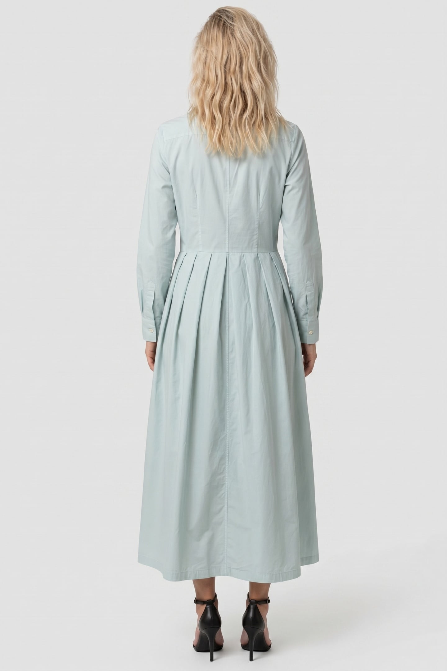 SHIRT DRESS W/POCKETS COTTON SAGE 2