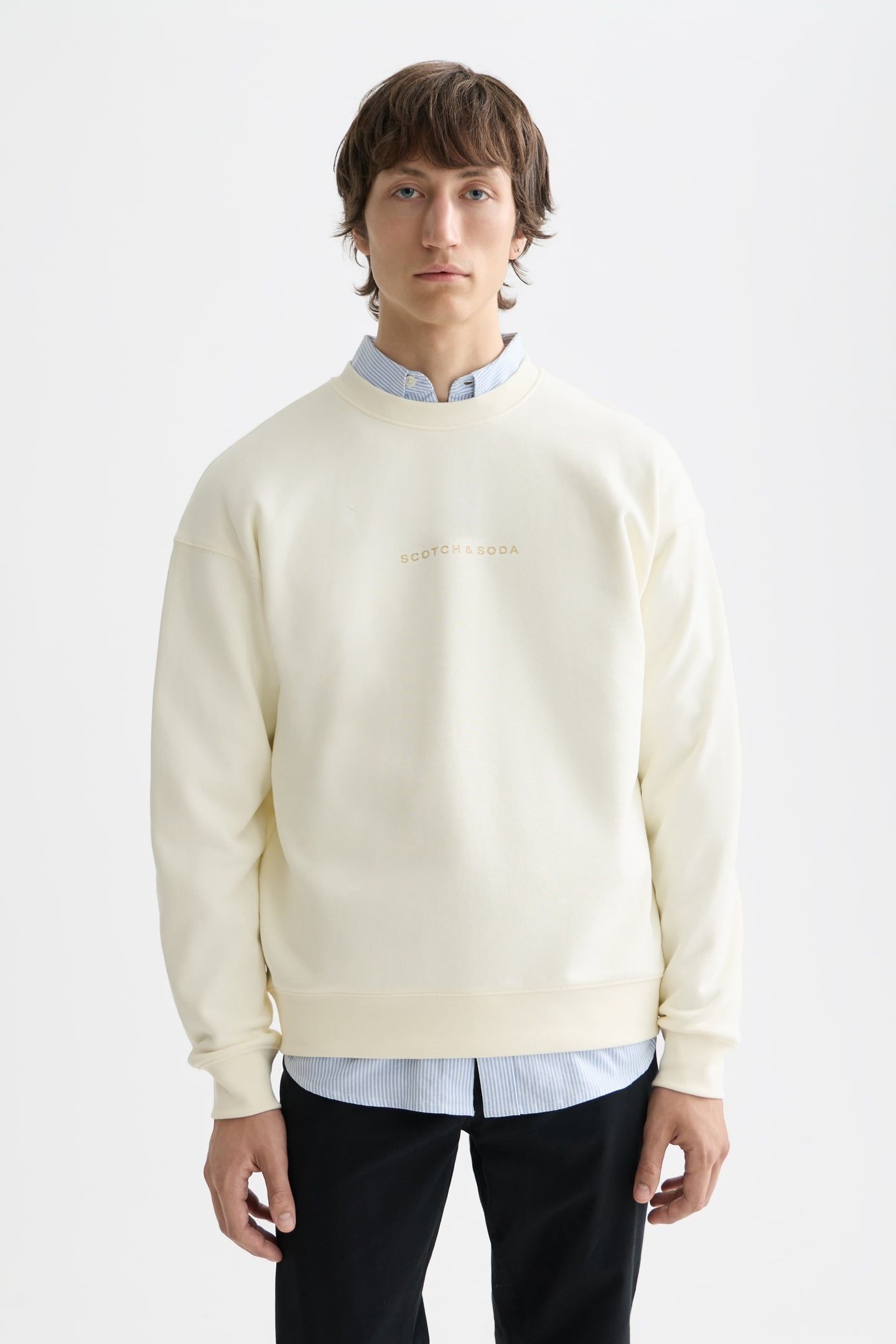 CORE - LOGO FRONT CHEST SWEATSHIRT OFF WHITE 2