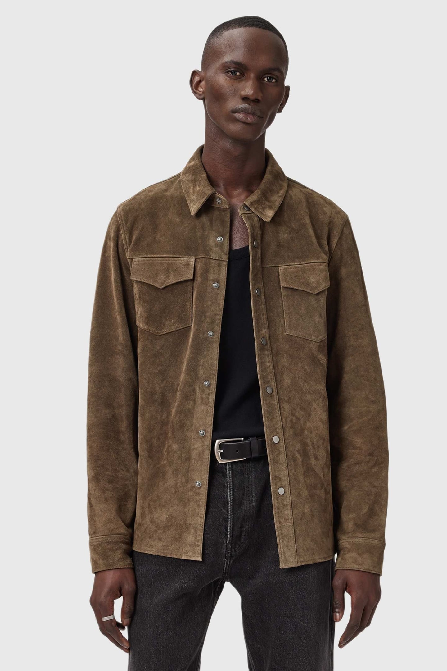 SULLY SUEDE SHIRT BAKER BROWN 3