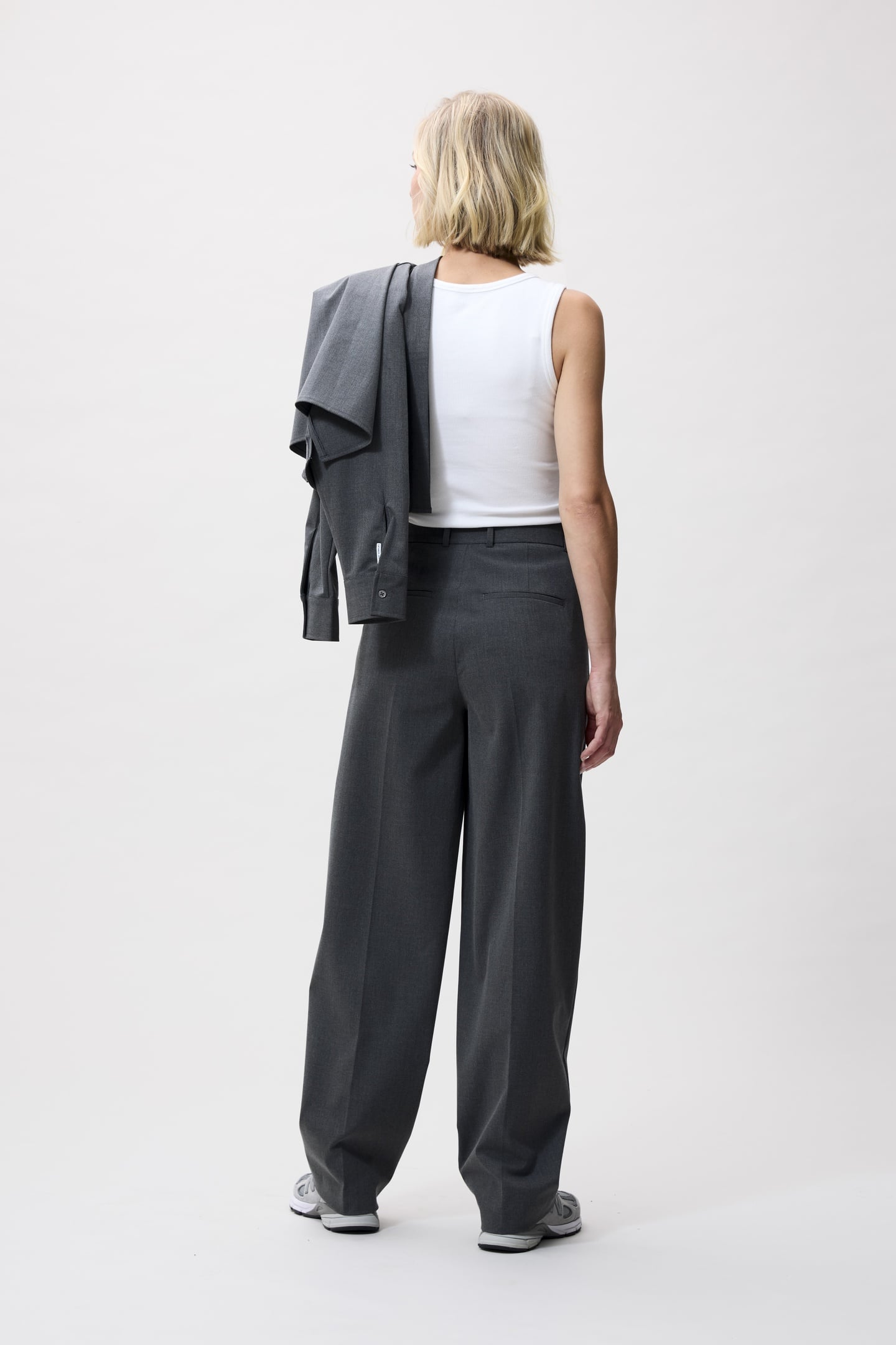 TAPERED TROUSERS DARK GREY MELANGE 3