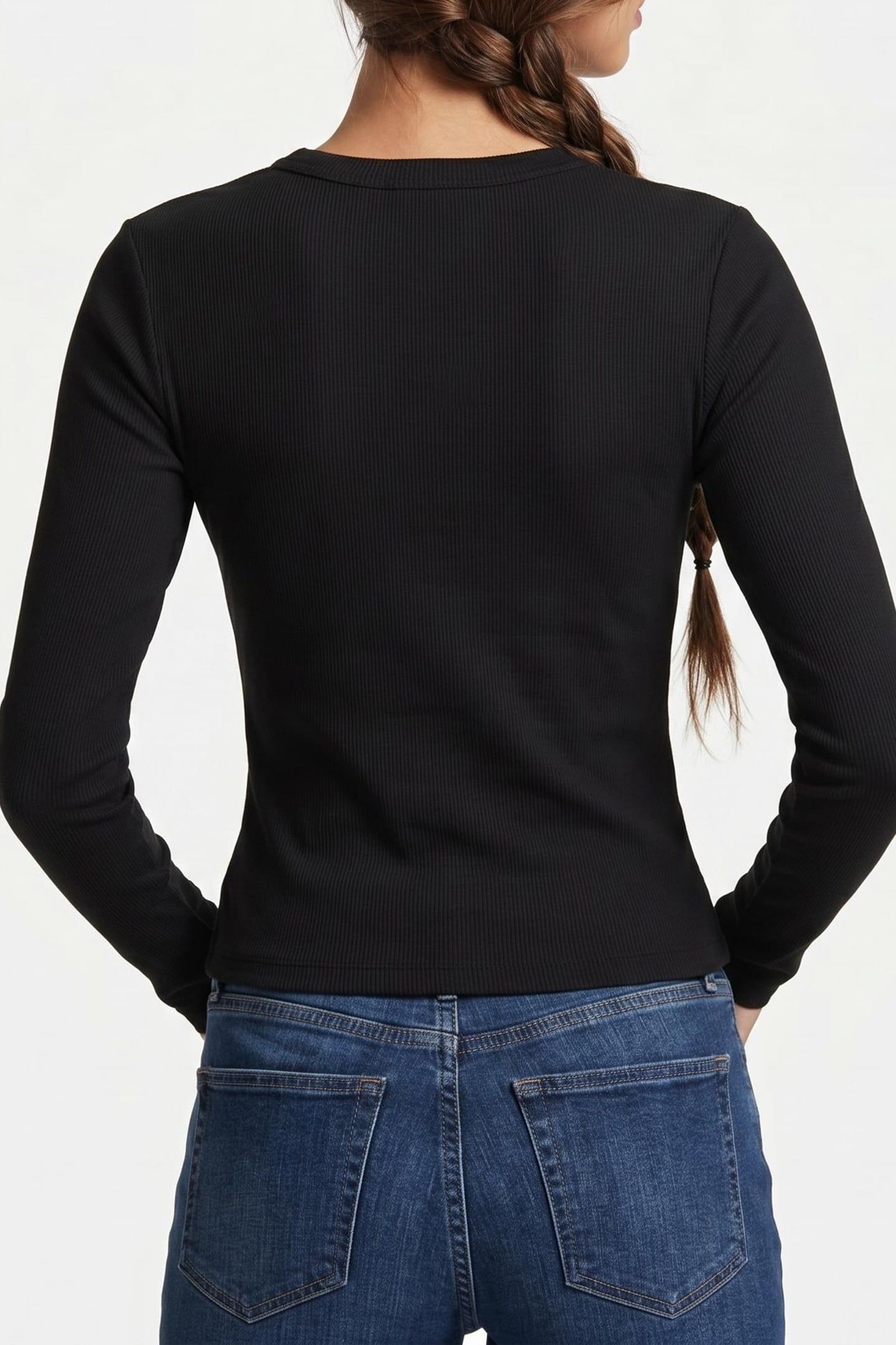 LS WOVEN LABEL 2X2 TOP BLACK 2