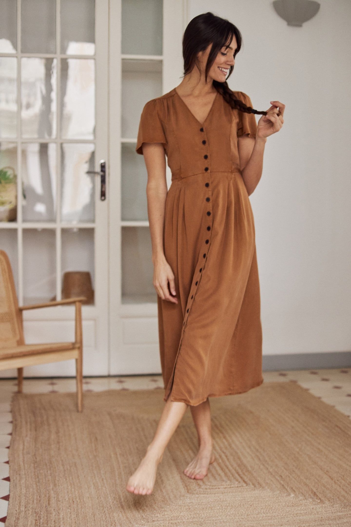TAHAY DRESS CARAMEL 1