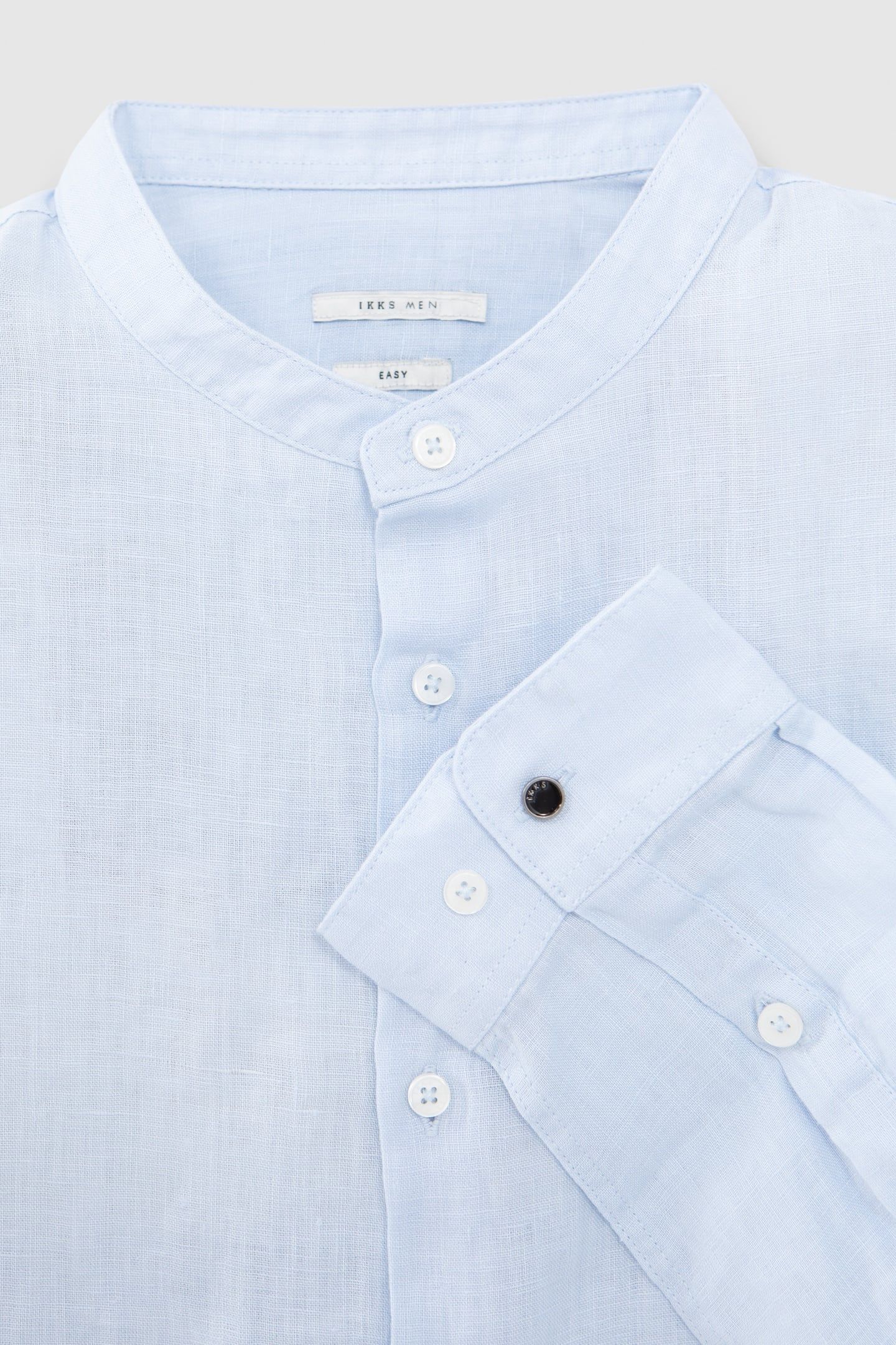 SKY PURE LINEN REGULAR SHIRT WITH MANDARIN COLLAR 7