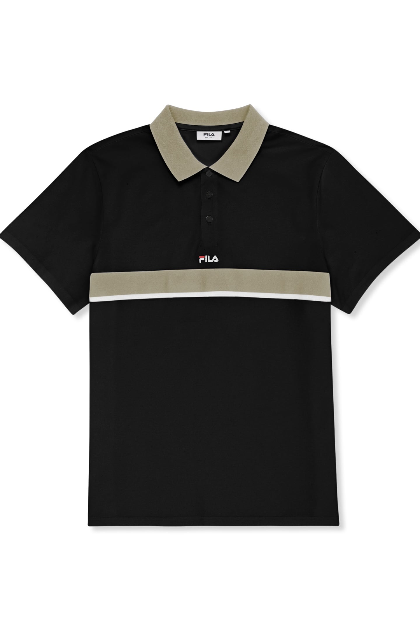 SAGANO RELAXED TAPED POLO SHIRT BLACK 4