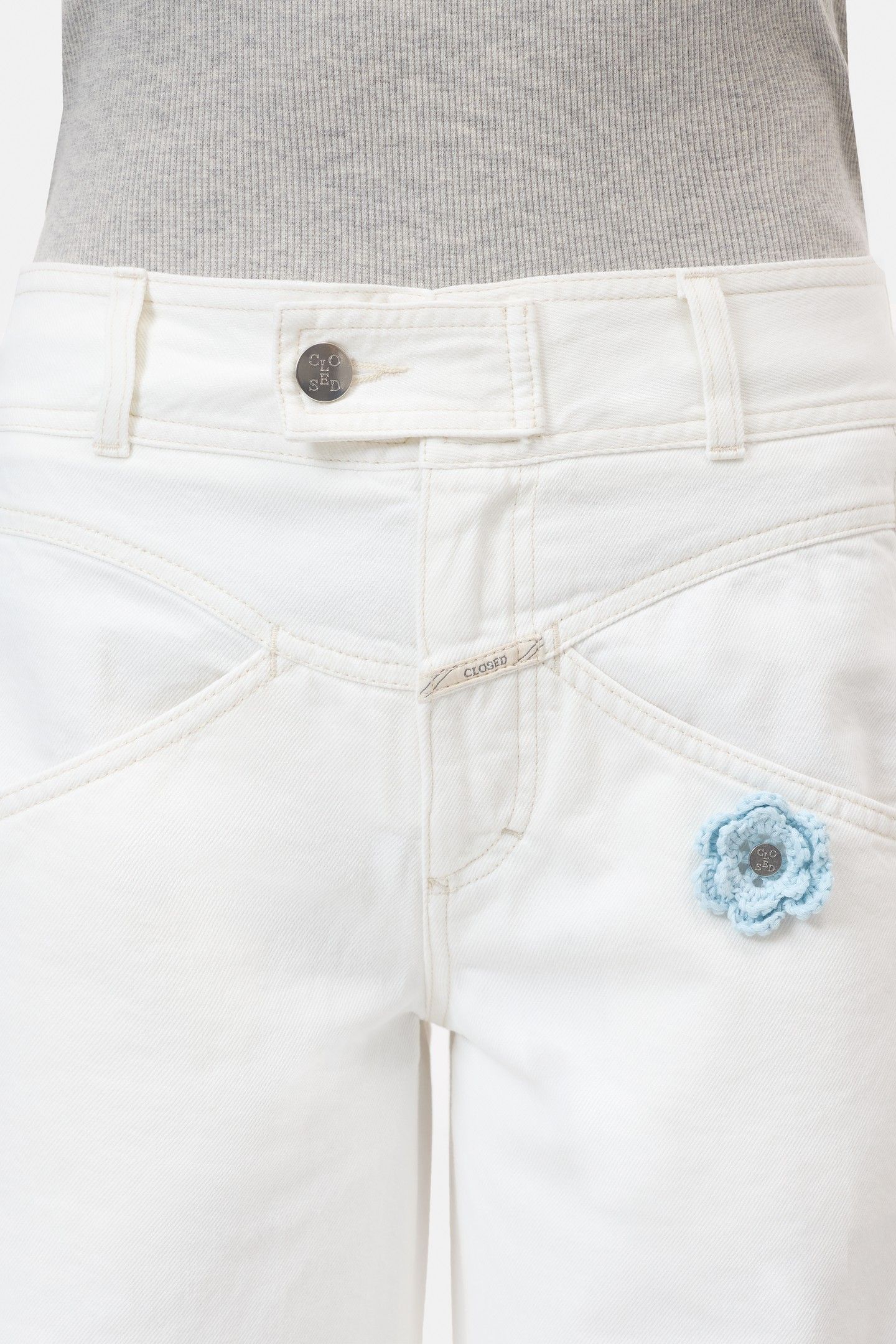 FLOWER-X PANTS ECRU 6