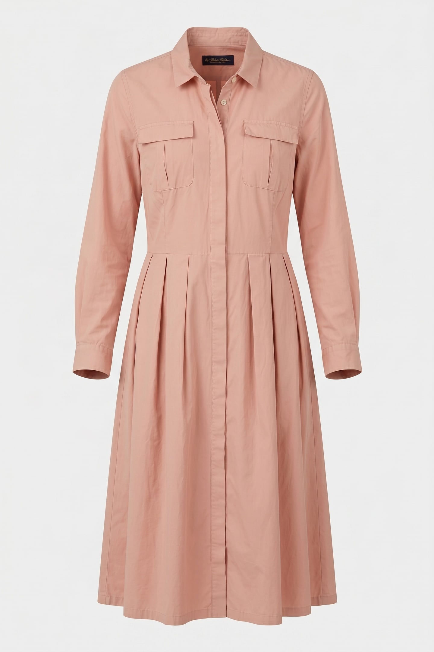 SHIRT DRESS W/POCKETS COTTON SALMON 4