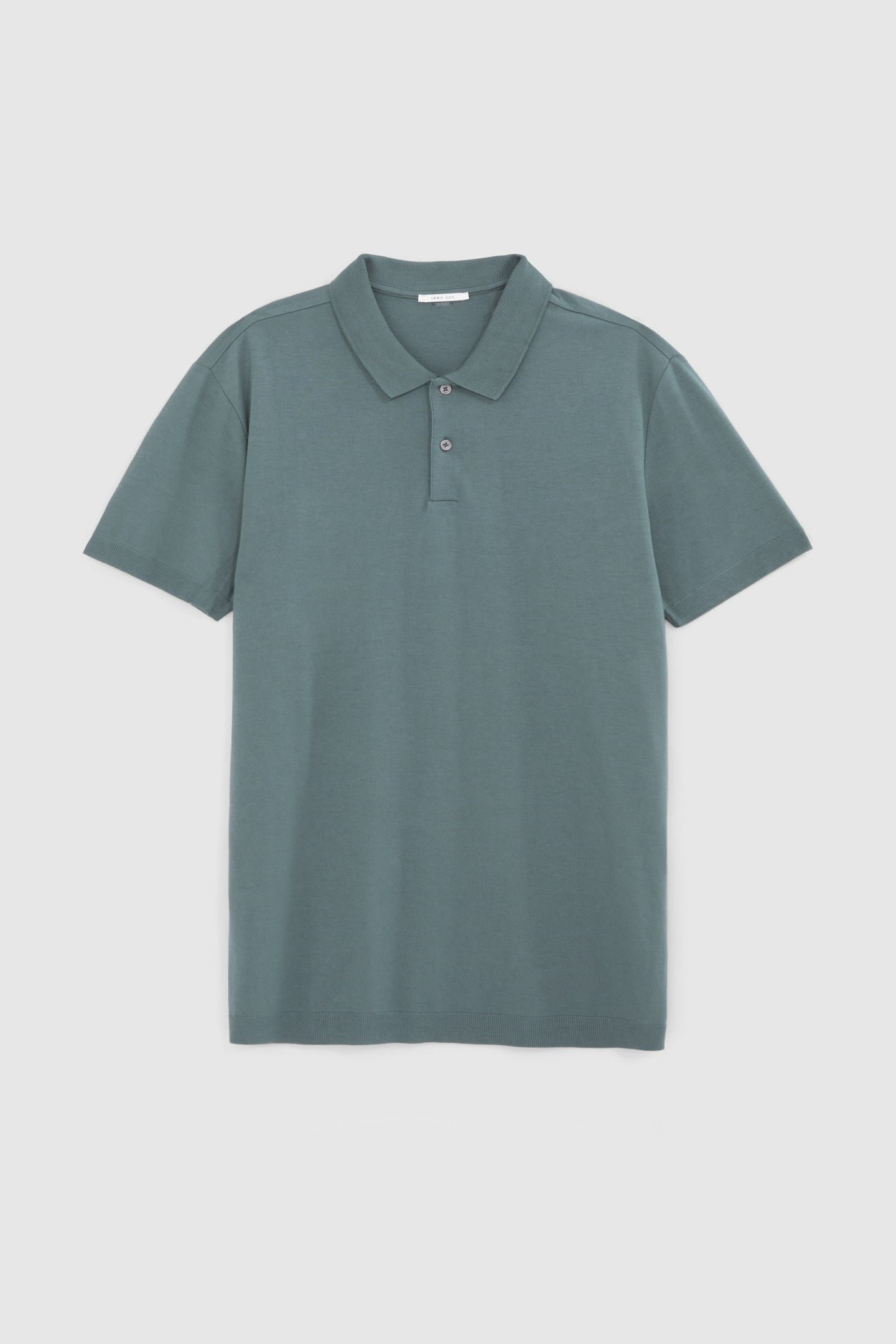 BLUISH GREEN COTTON MODAL BLEND POLO SHIRT 4
