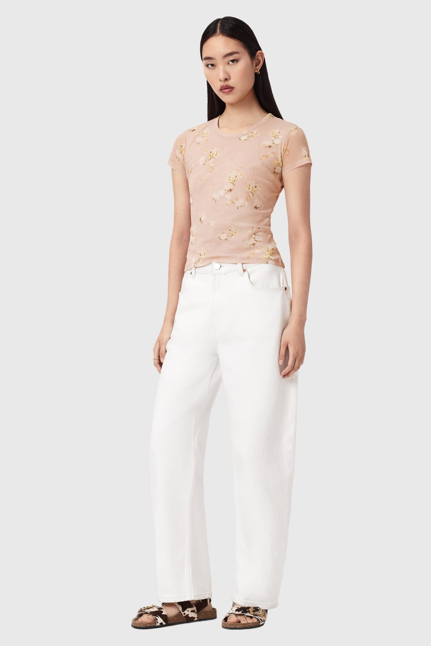 ELLIE MESH TEE EMPOLI POP PINK 2