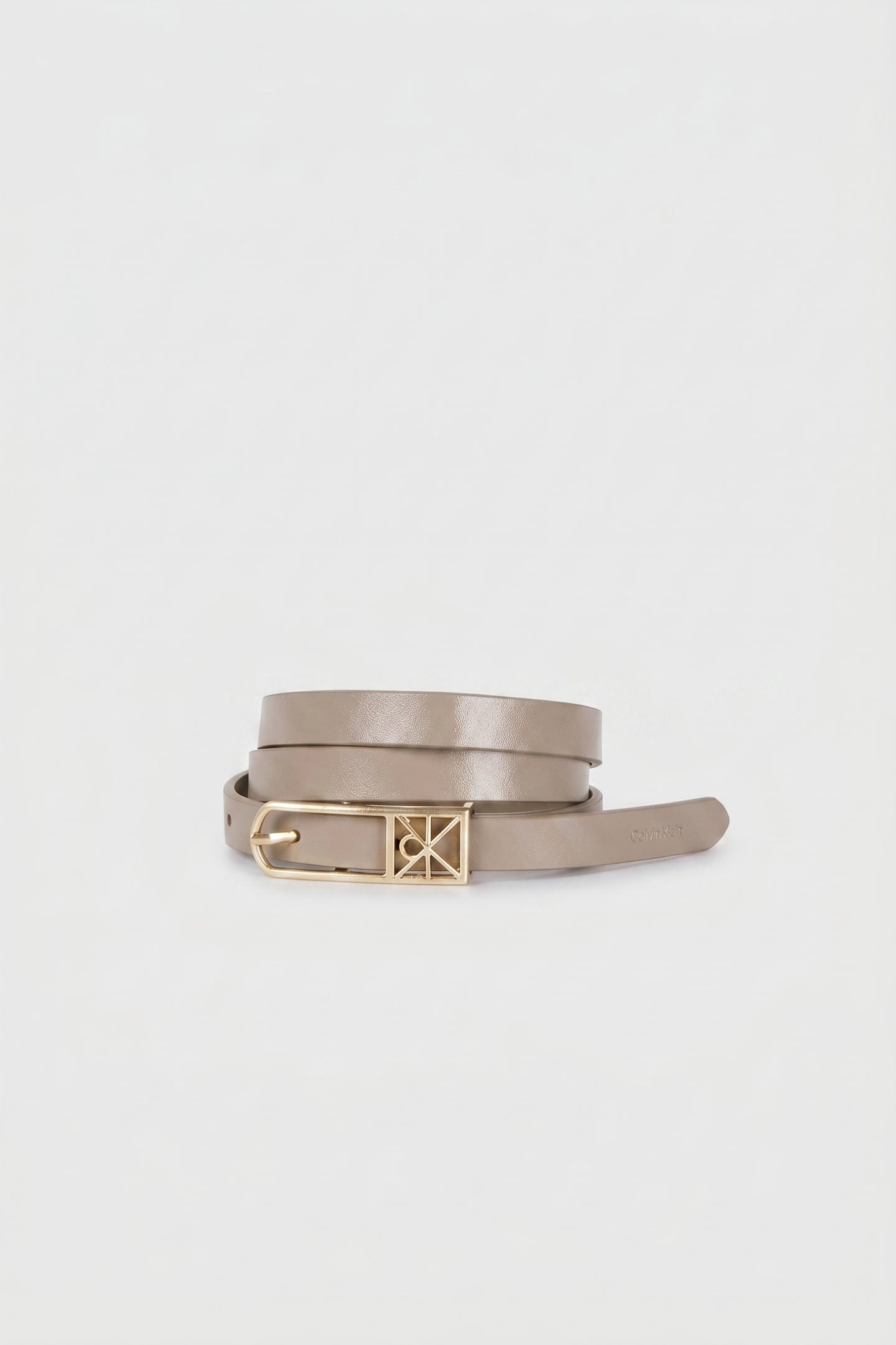 EMBLEM ELONGATED BUCKLE BELT DESERT TAUPE 4