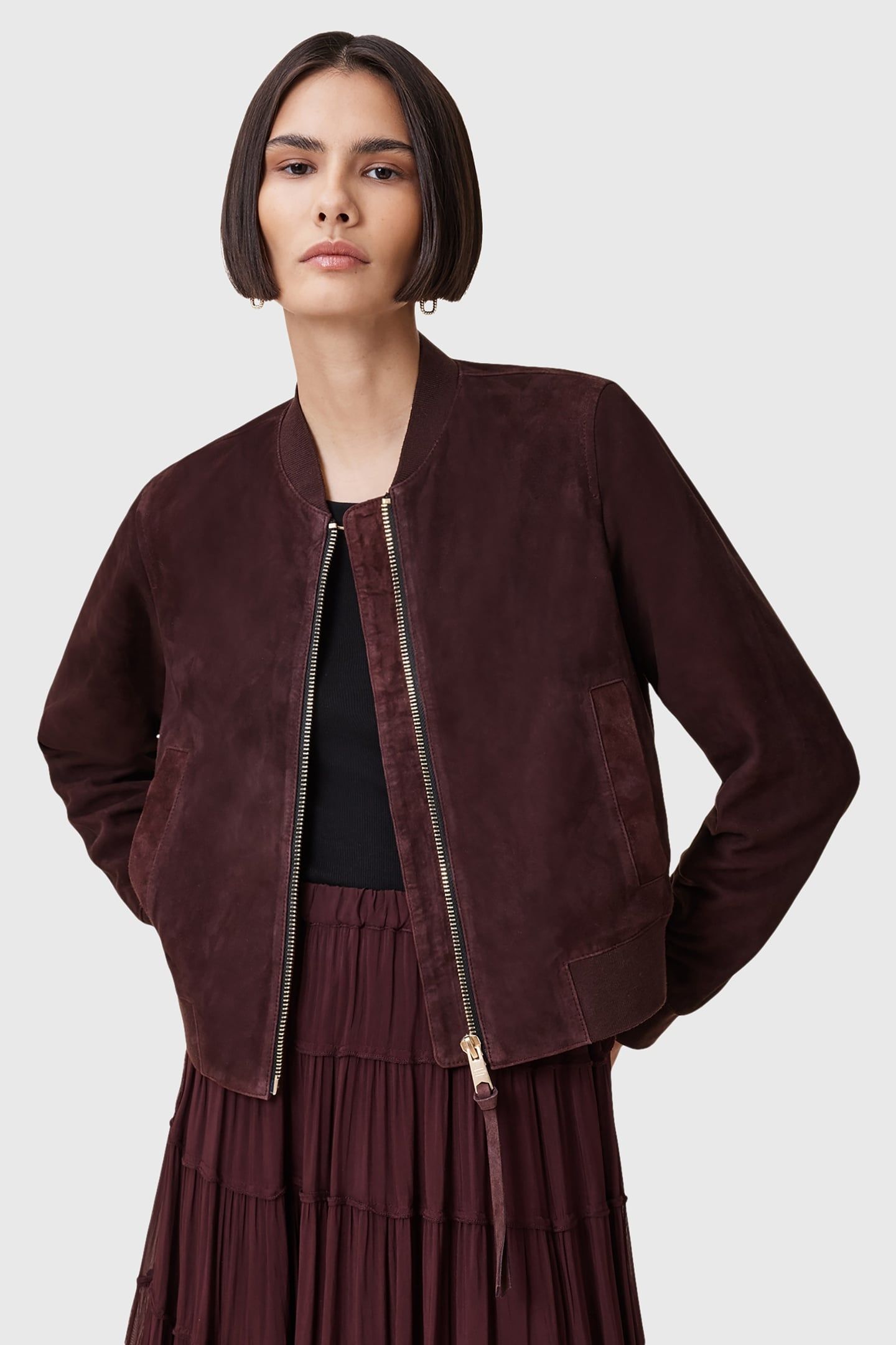 ORTEN SUEDE BOMBER OXBLOOD RED 4