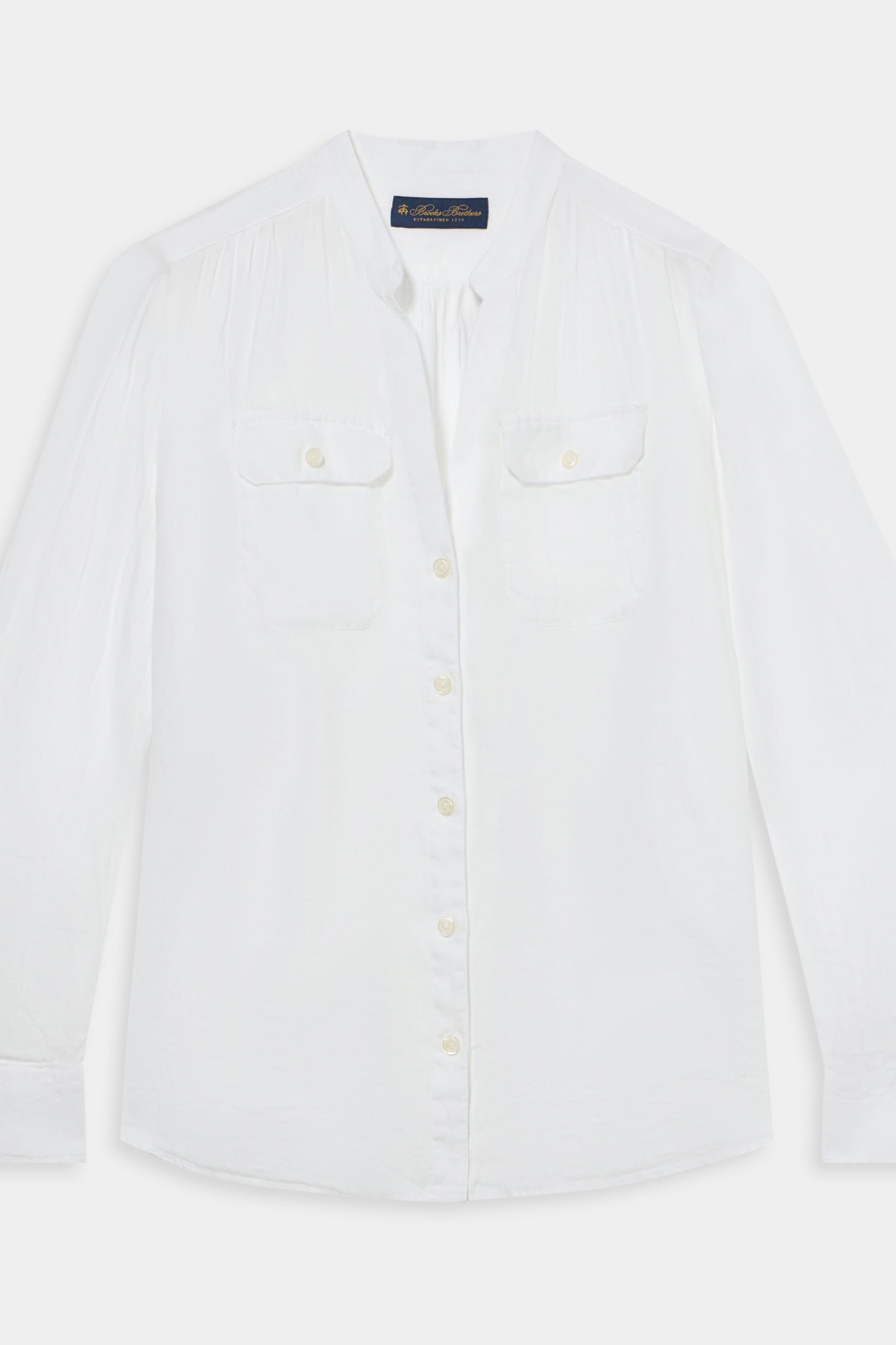 COREAN COLLAR SHIRT LINEN WHITE 3