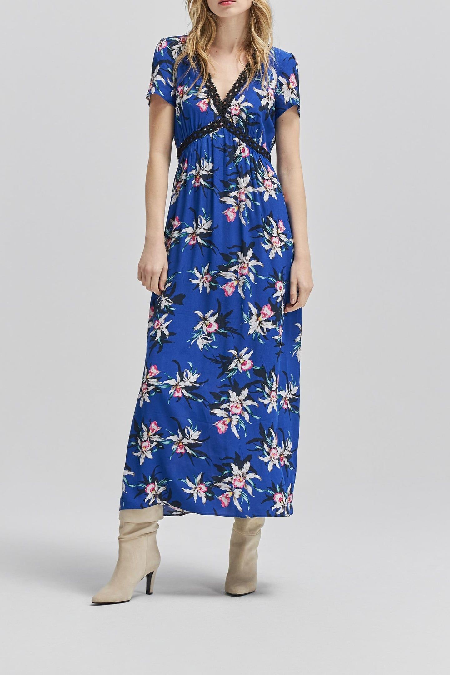 LENZING™ ECOVERO™ DRESS, BIRDS OF PARADISE PRINT 1