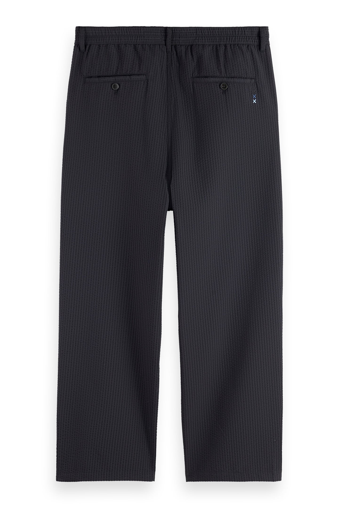 PLEATED RELAXED STRAIGHT COTTON-BLEND SEERSUCKER JOGGER WASH 5