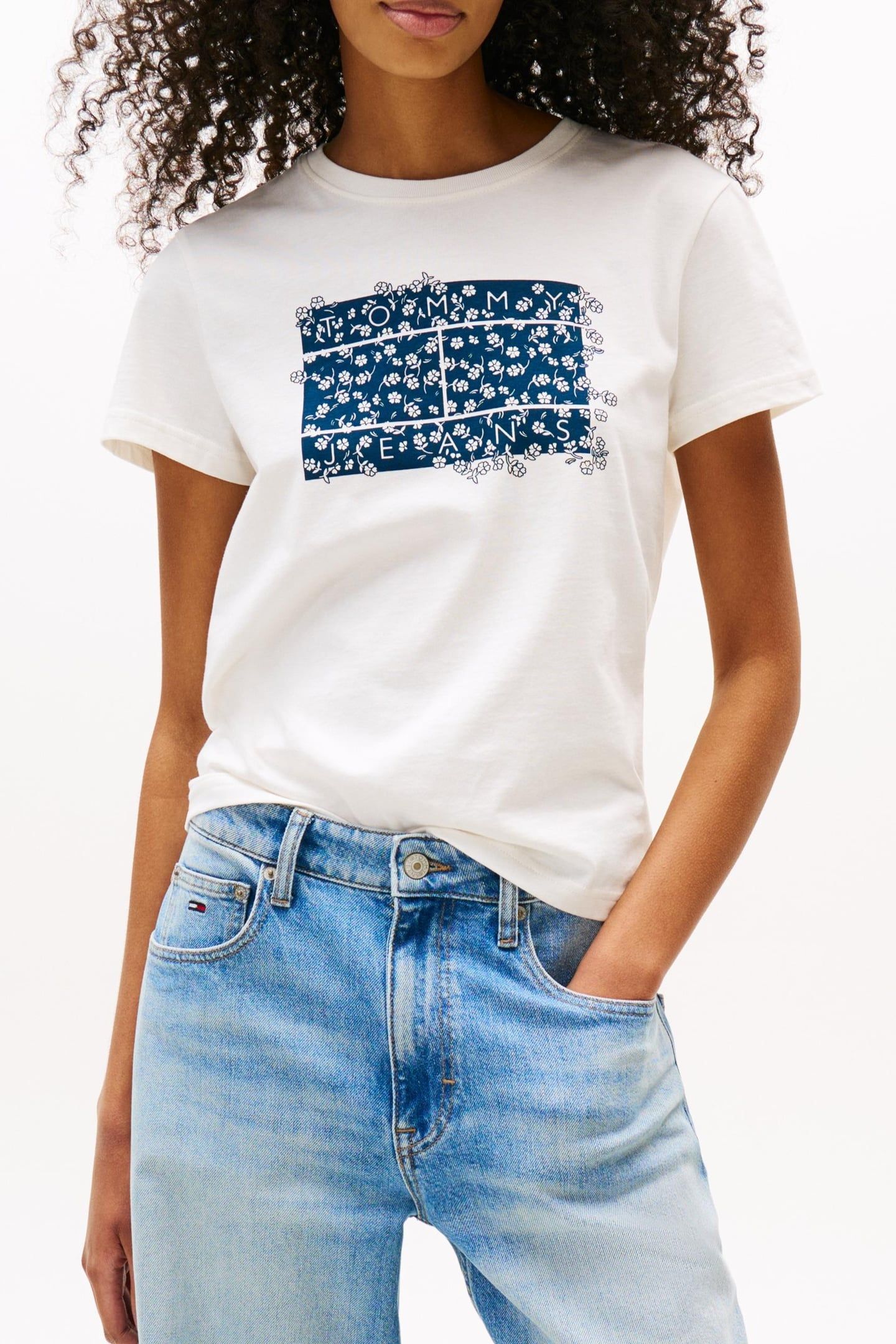 REGULAR FLORAL FLAG TEE ANCIENT WHITE 1