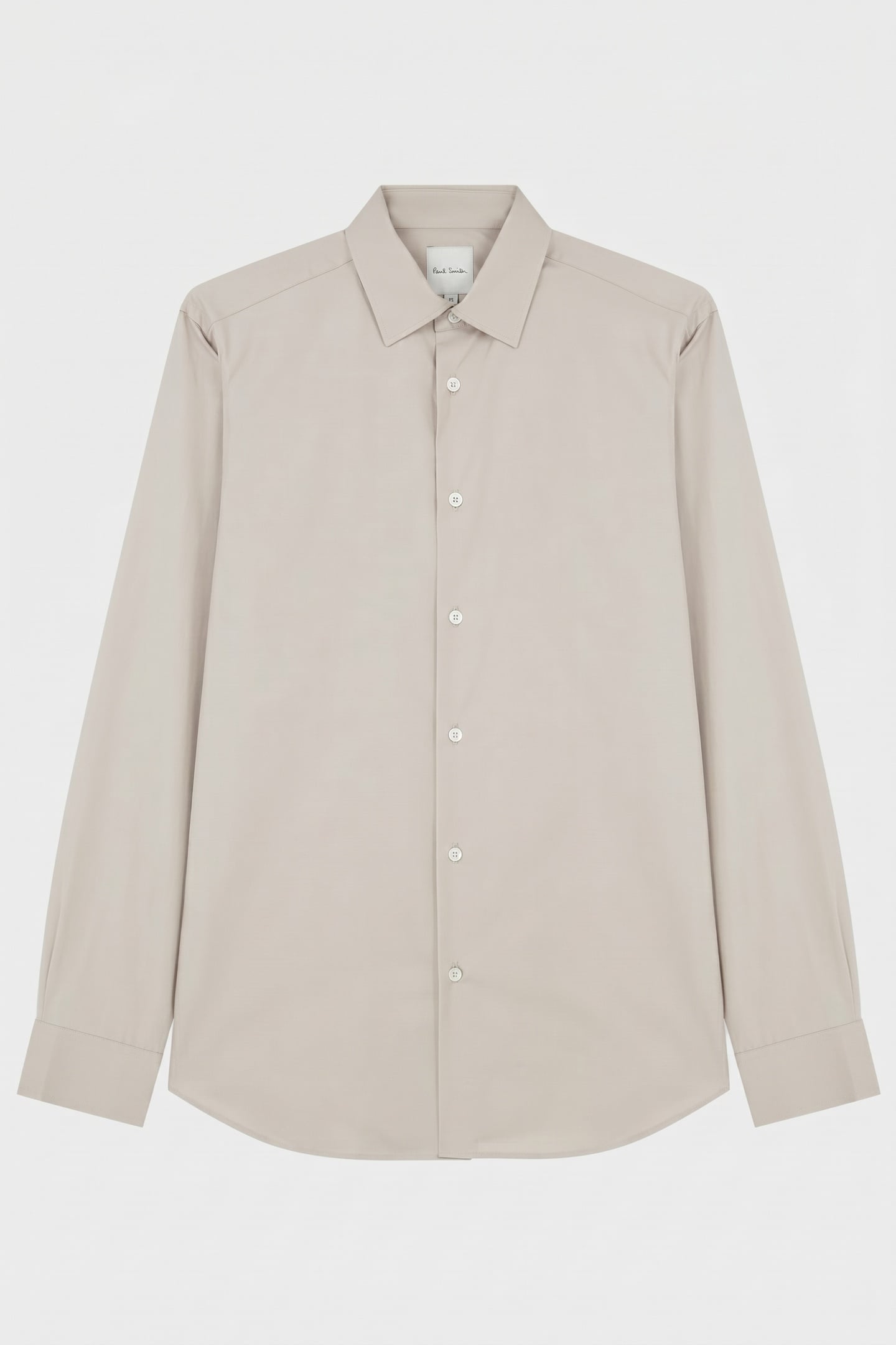 MENS S/C TAILORED FIT SHIRT GREY BEIGE 6