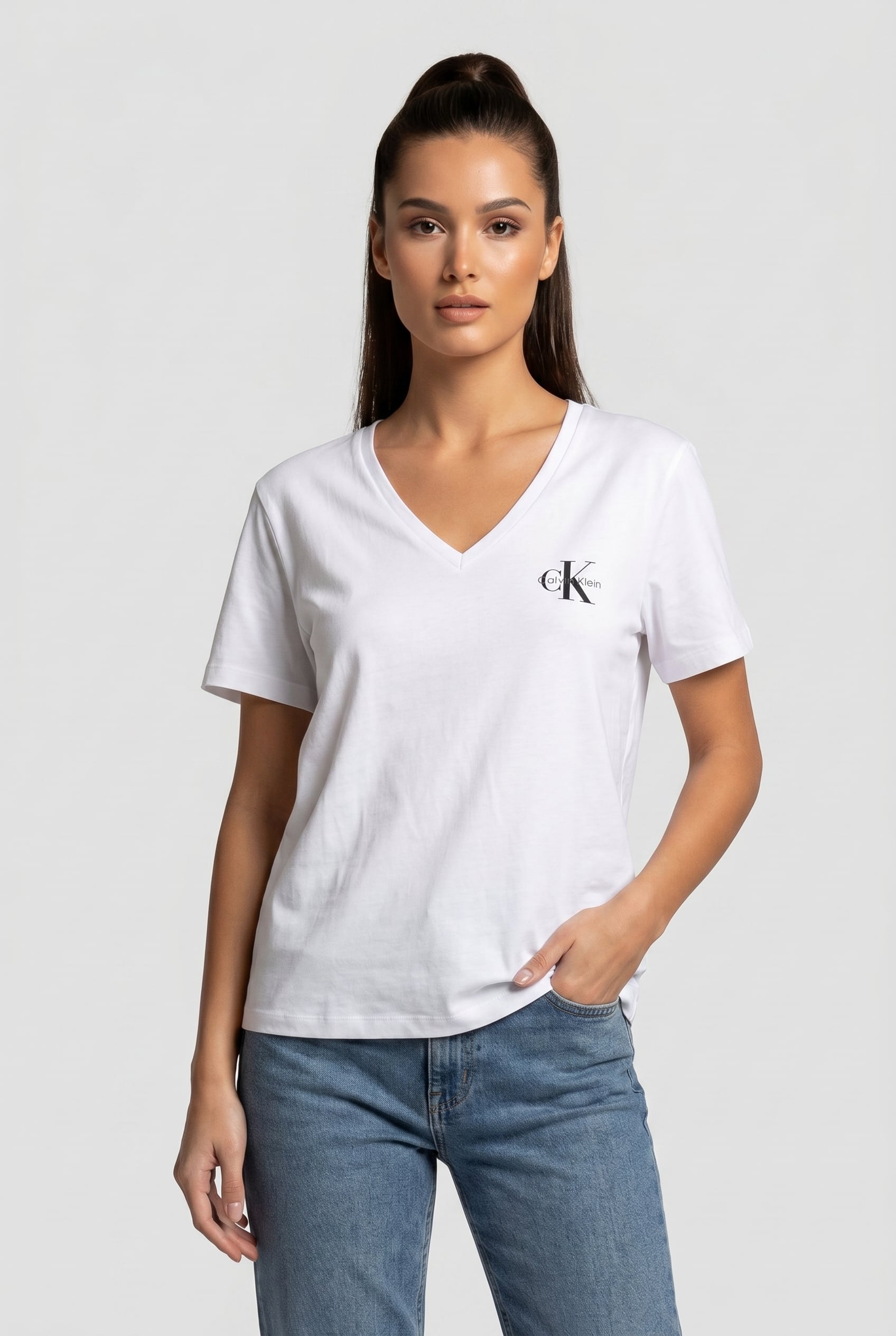 MONOLOGO V-NECK 2PACK TEE FAIRY TALE/BRIGHT WHITE 2