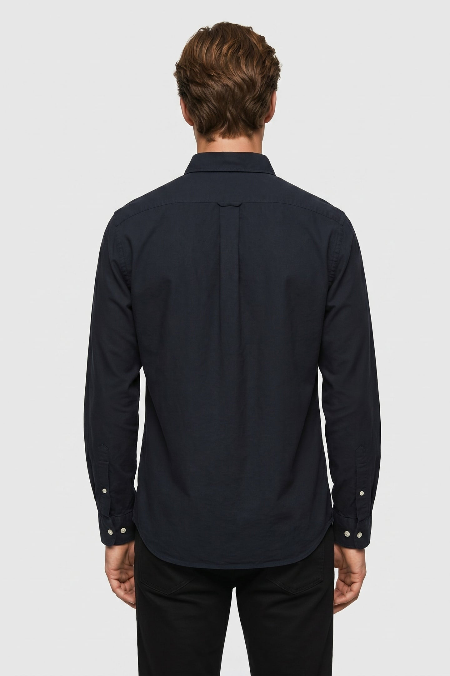 BUTTON-DOWN SHIRT W/POCKET COTTON NAVY 2
