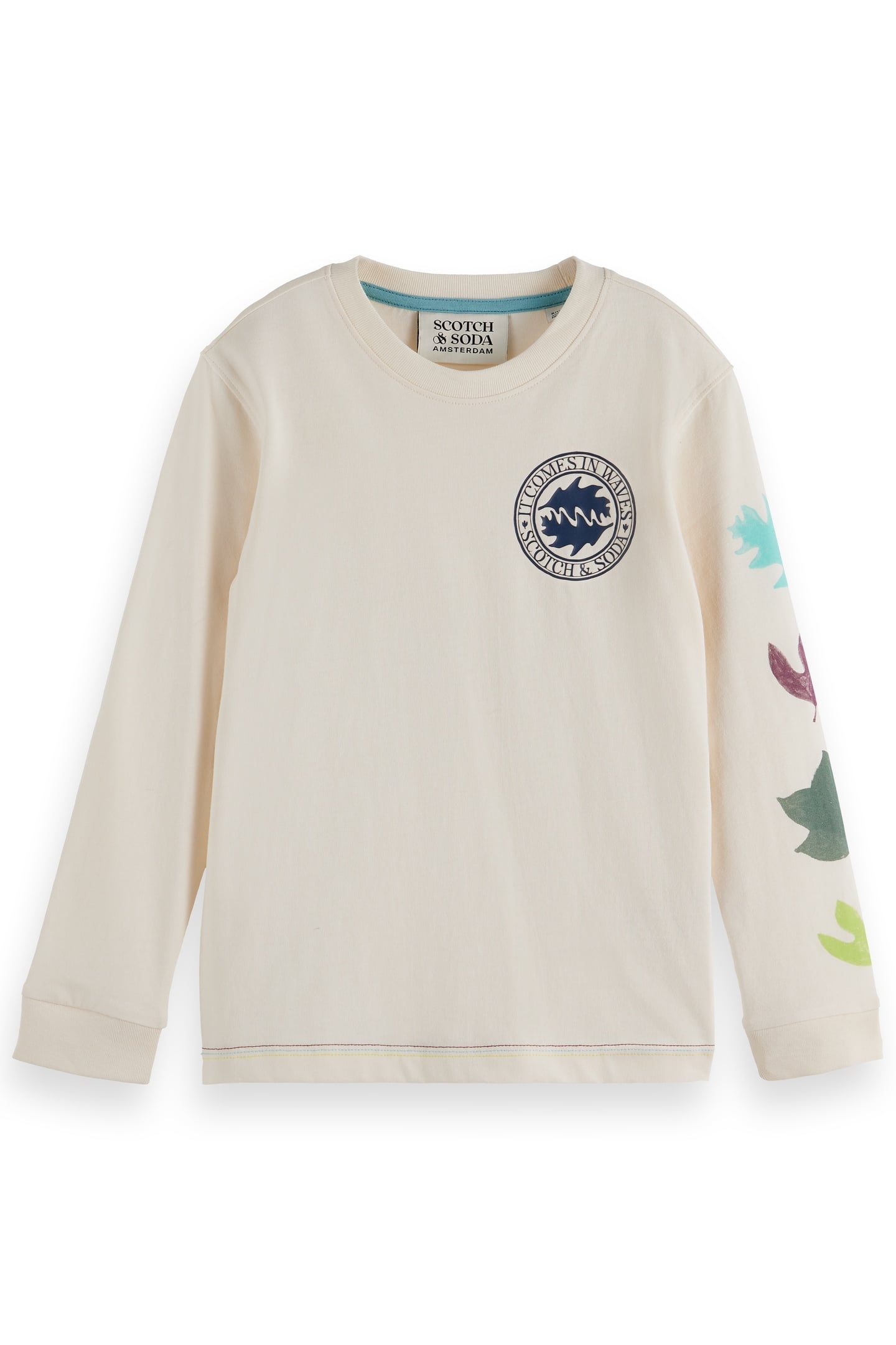 BOY RELAXED-FIT LONG-SLEEVED ARTWORK T-SHIRT EGGNOG 1