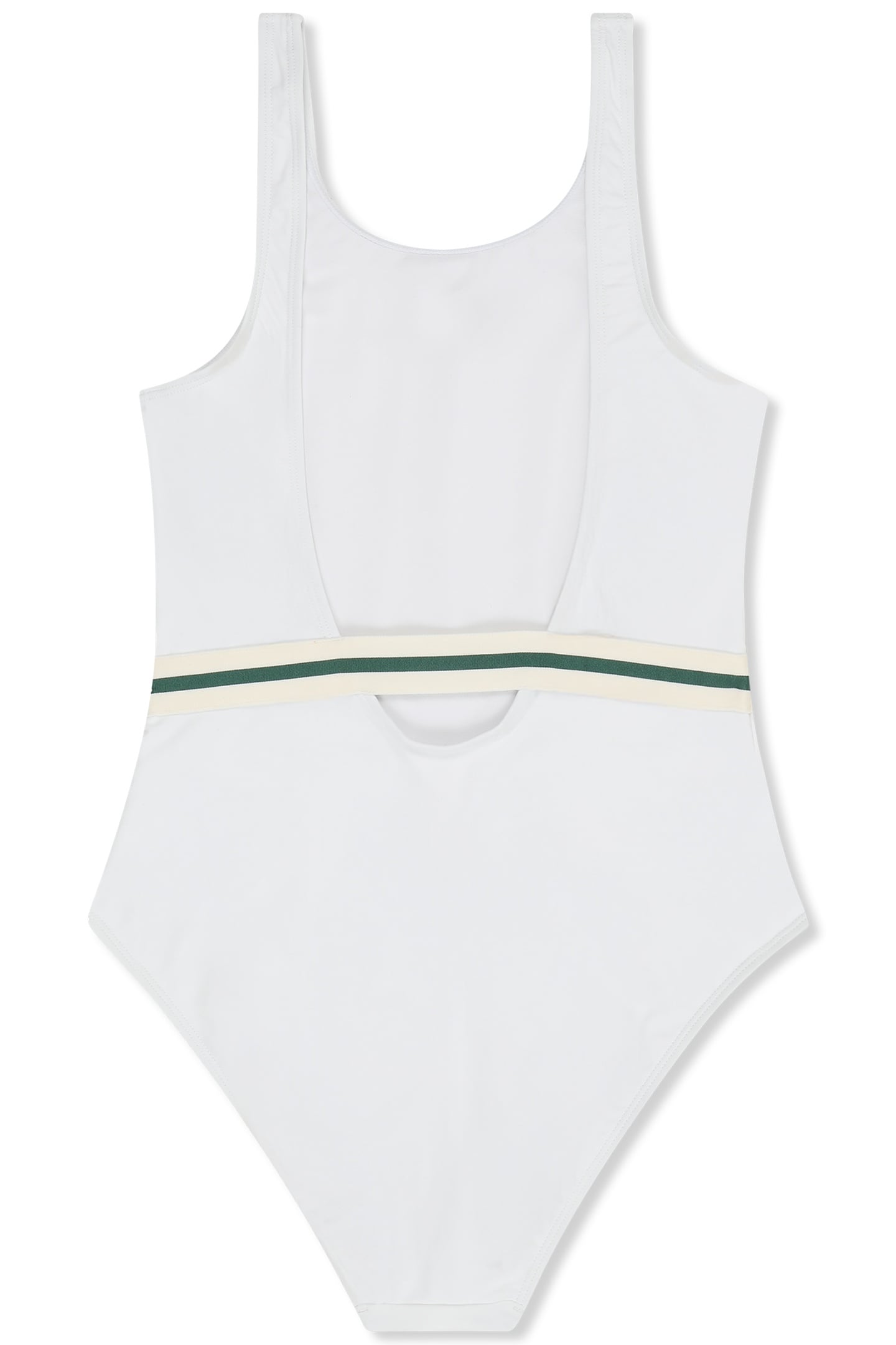 AZZANO STRIPED ELASTIC SCOOP BACK SWIMSUIT BRIGHT WHITE 5
