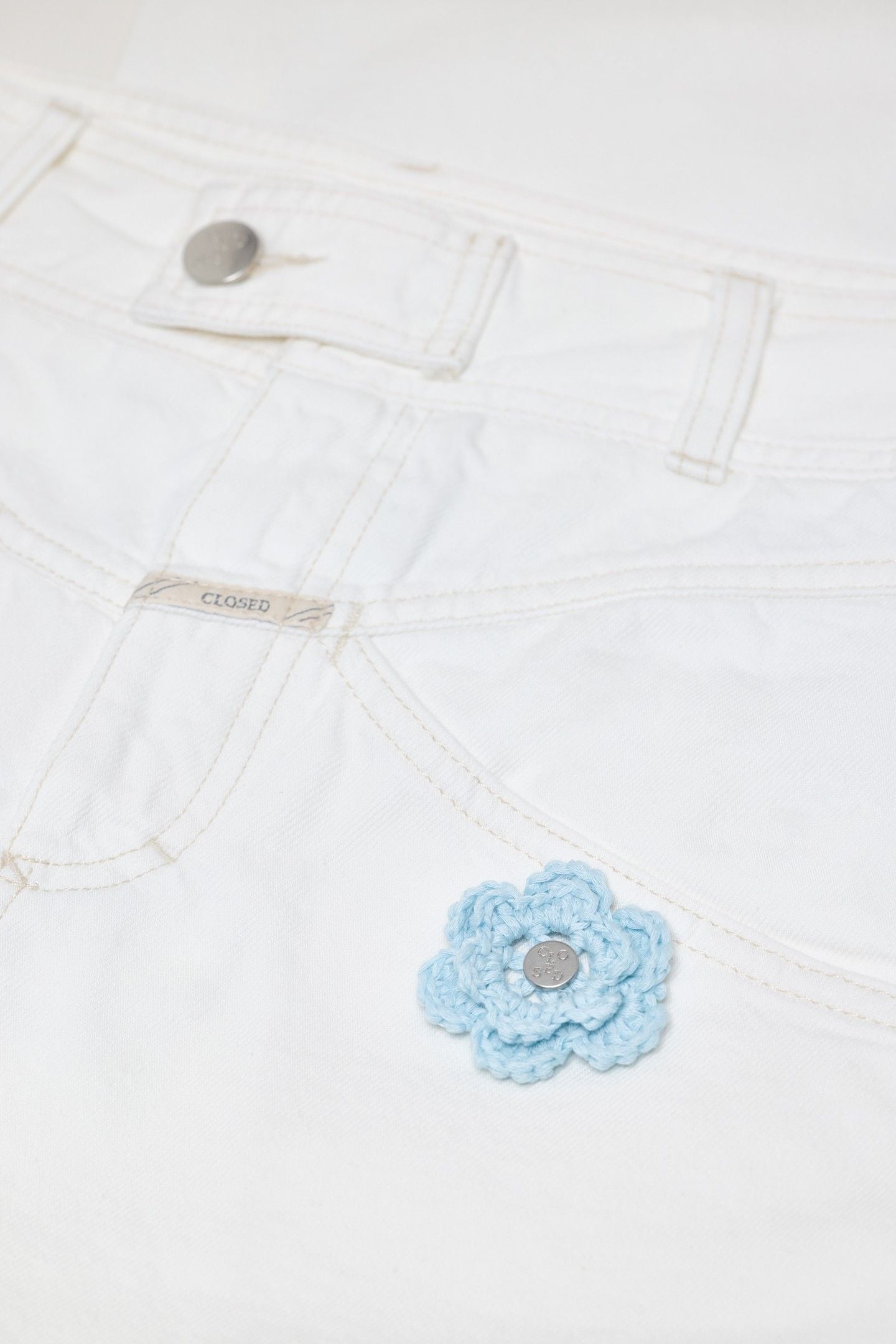 FLOWER-X PANTS ECRU 8