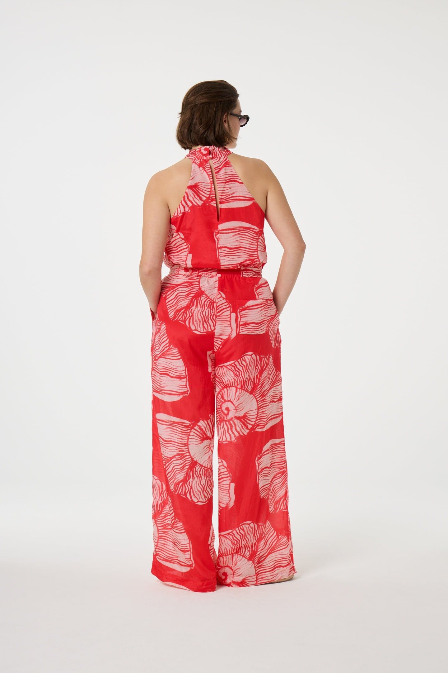 BRENT TROUSERS WARM WHITE/TROPICAL 2